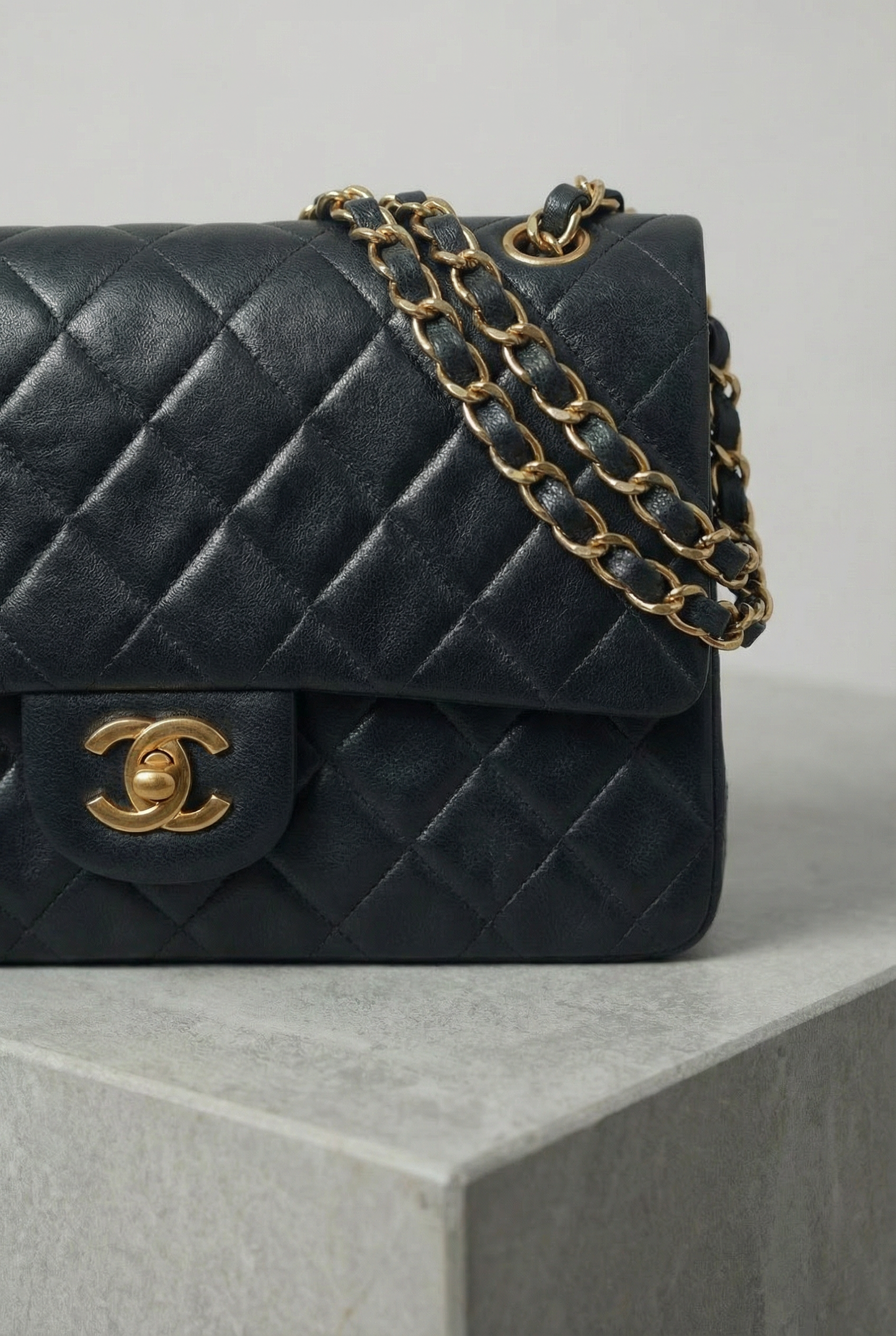 Chanel Vintage Small Classic Flap Black Lambskin