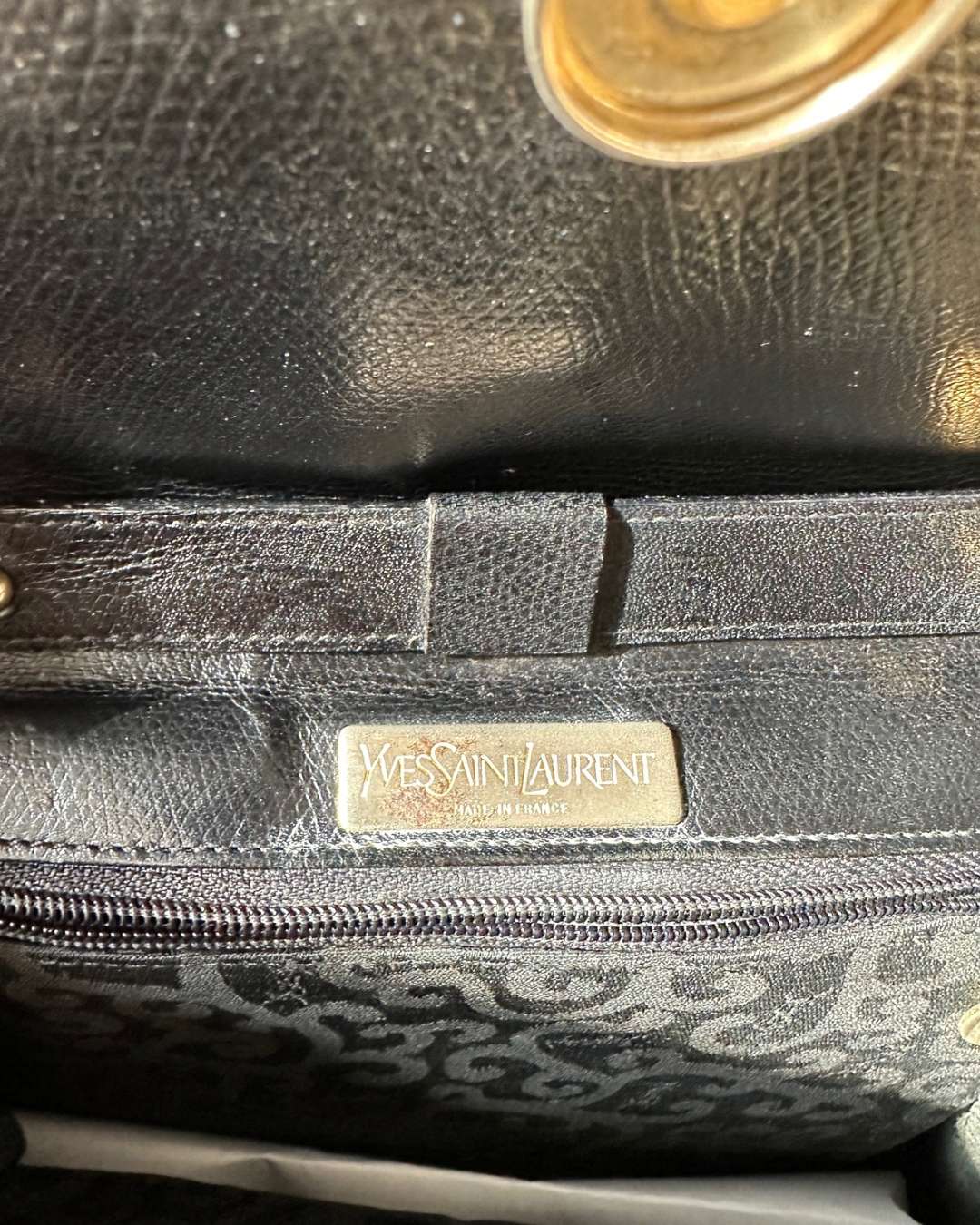 YVES SAINT LAURENT Vintage Trapeze Leather Handbag