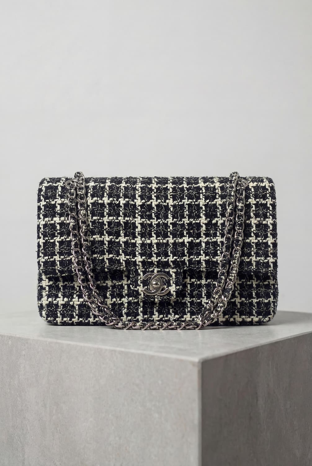 Chanel Classic Flap Tweed Medium Shoulder Bag