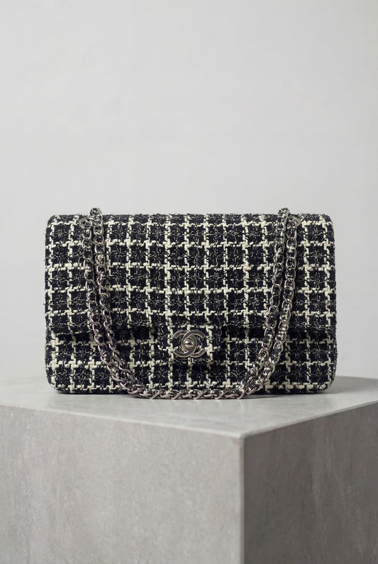 Chanel Classic Flap Tweed Medium Shoulder Bag