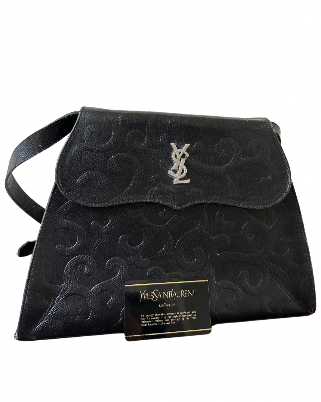 YVES SAINT LAURENT Vintage Trapeze Leather Handbag
