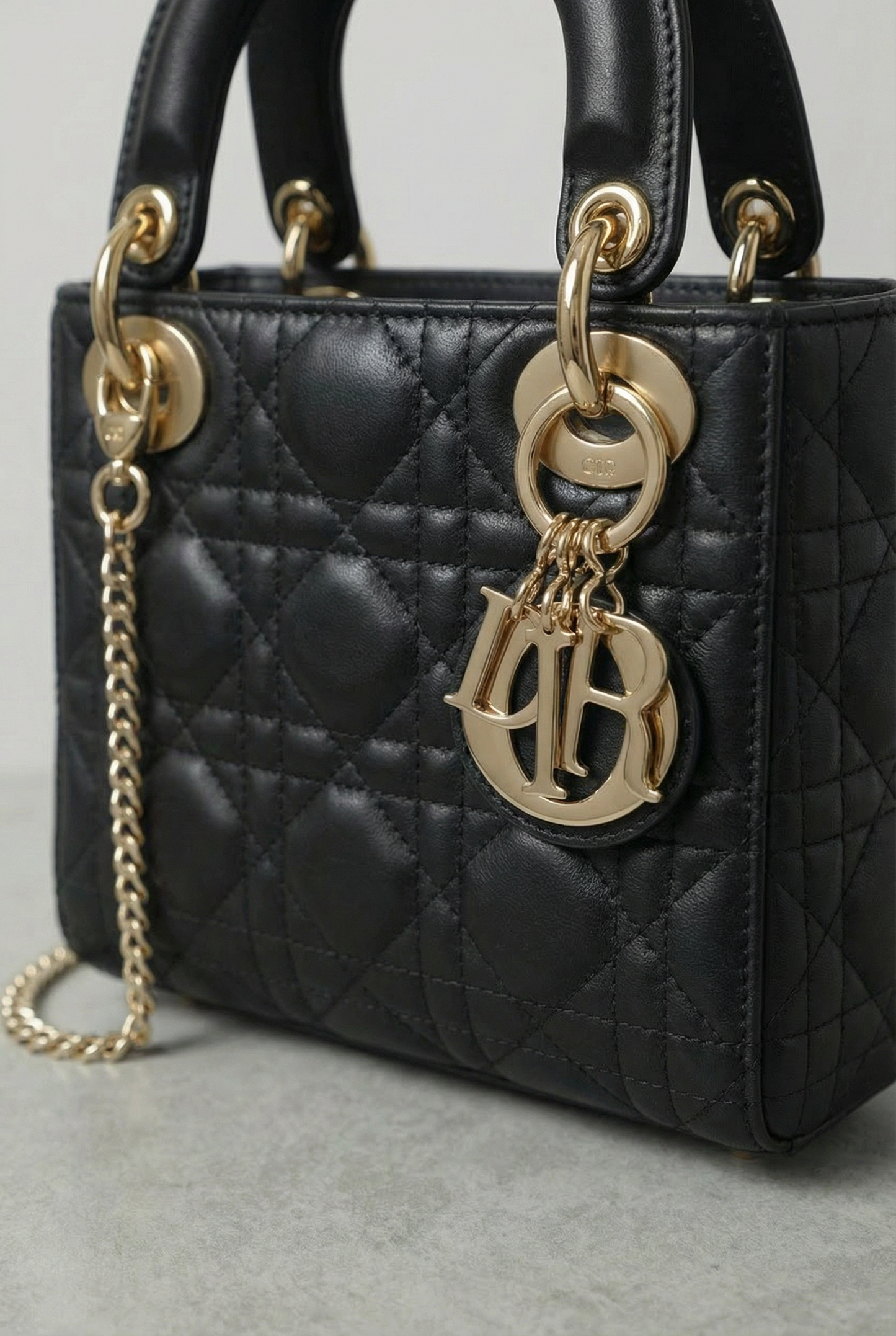 Dior Lady Dior Mini Flap Black Lambskin