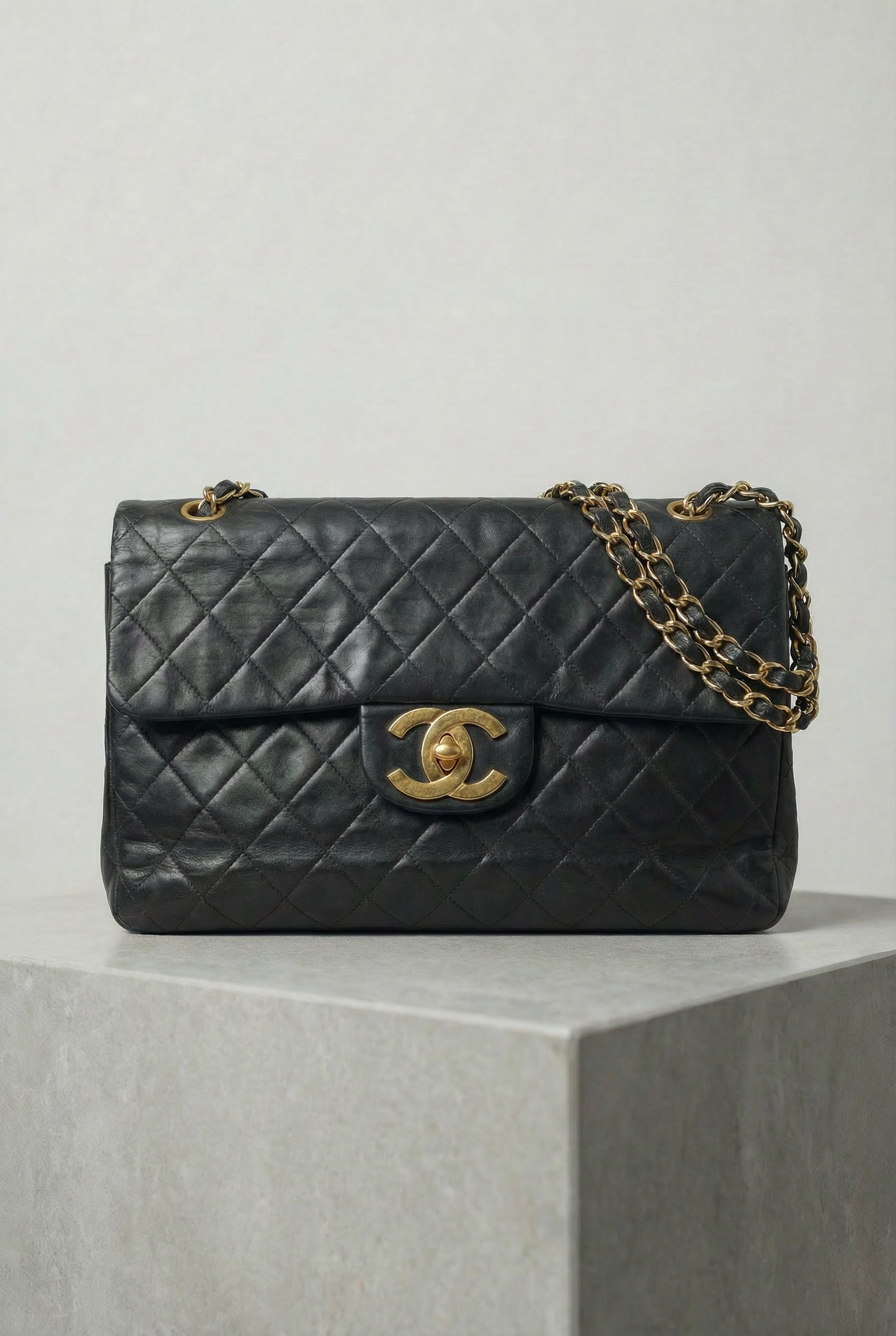 Chanel Matelassé Deca 34 Classic Flap Shoulder Bag