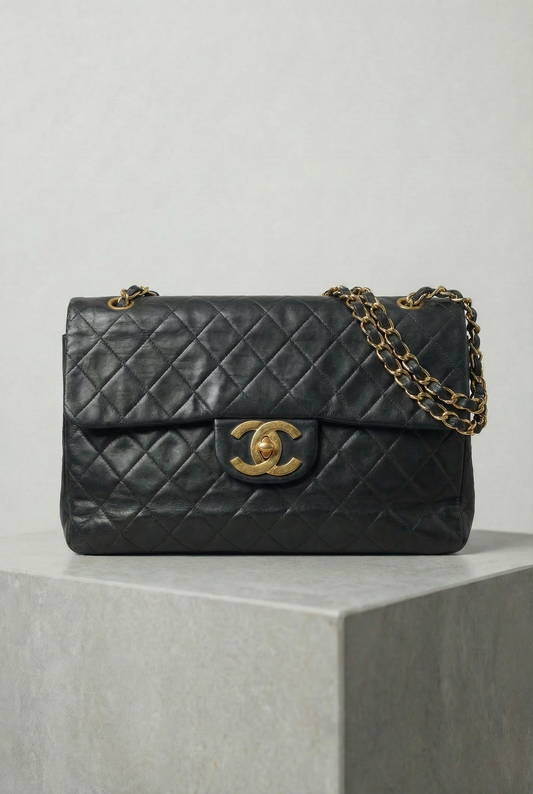 Chanel Matelassé Deca 34 Classic Flap Shoulder Bag
