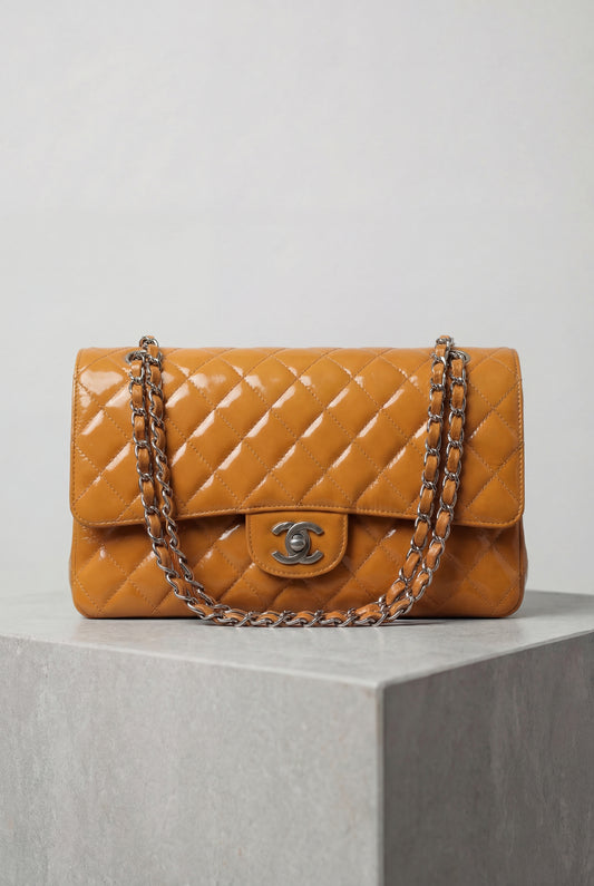 Chanel Patent Double Flap Shoulder Bag