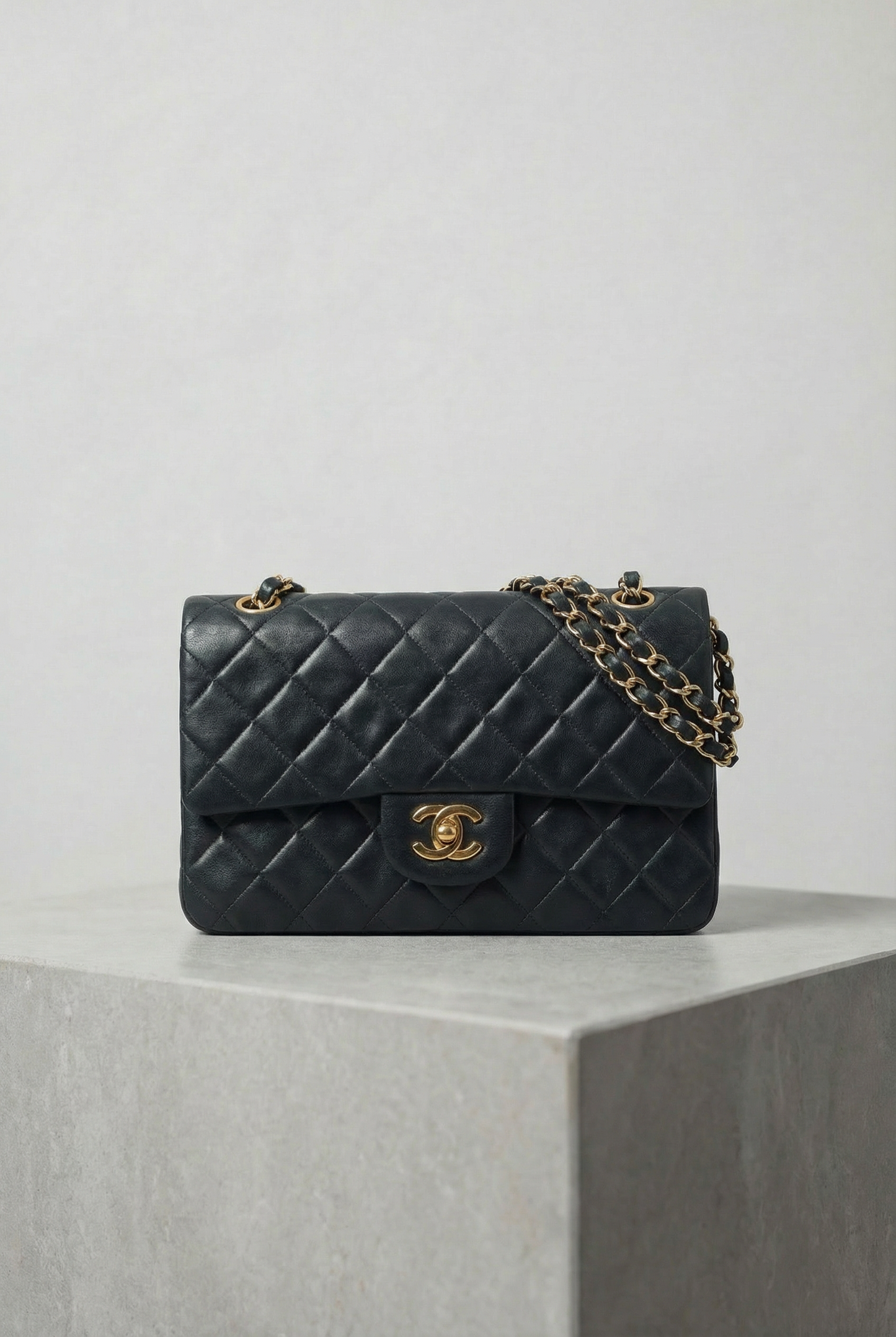 Chanel Vintage Small Classic Flap Black Lambskin