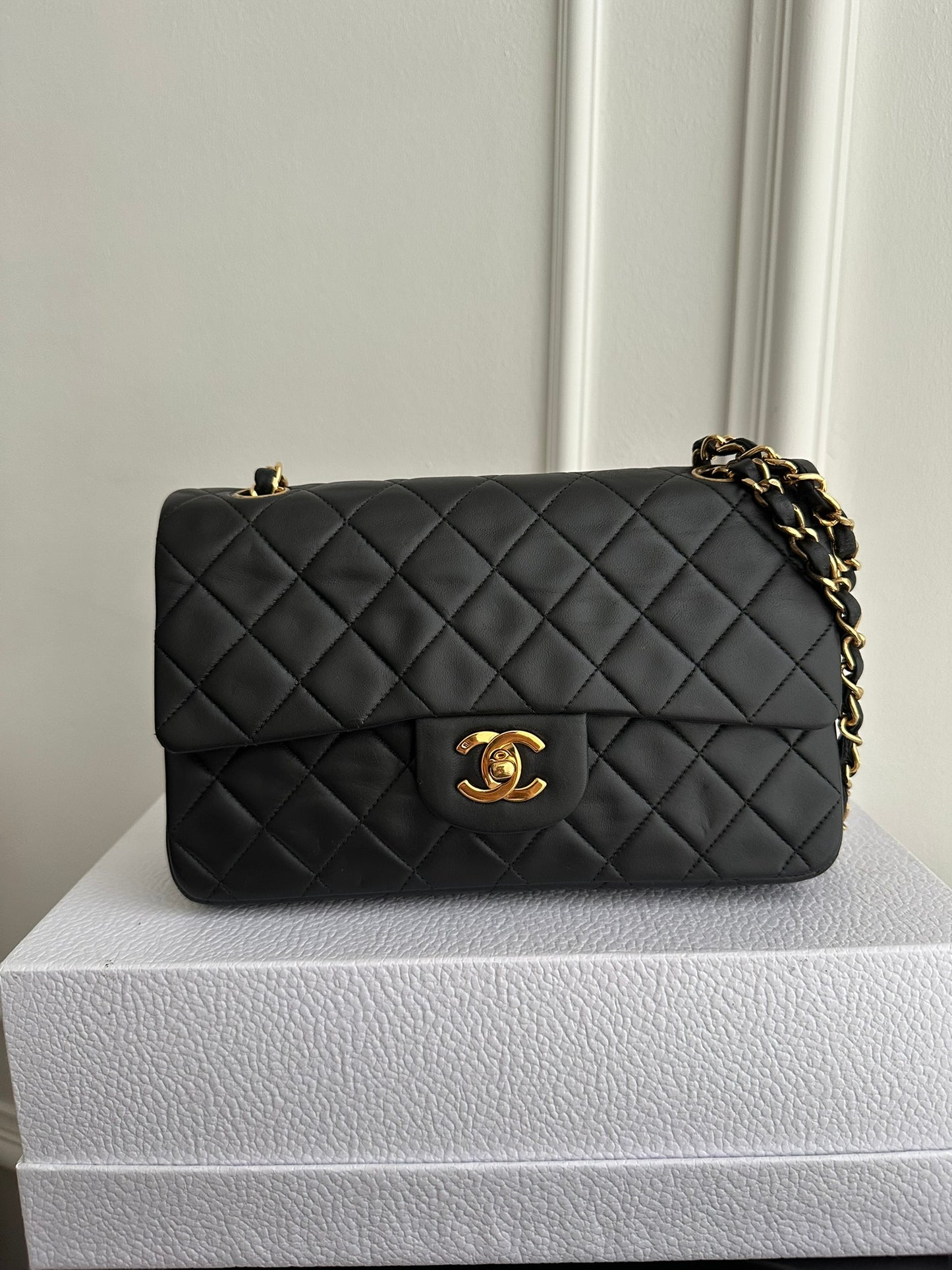 Chanel Vintage Small Classic Flap Black Lambskin