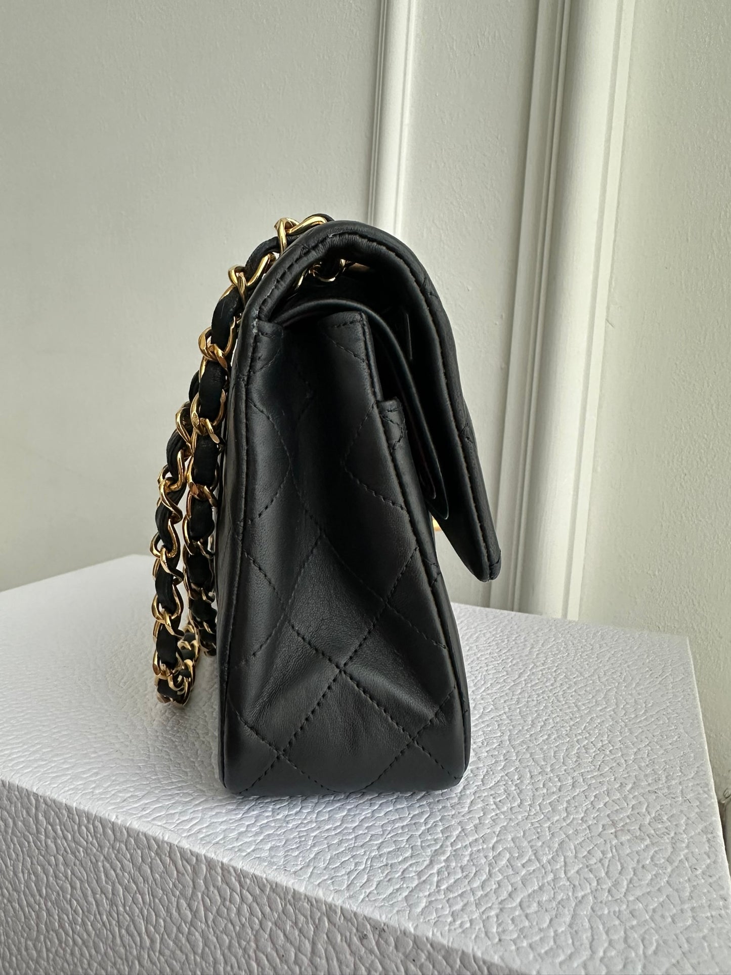 Chanel Vintage Small Classic Flap Black Lambskin