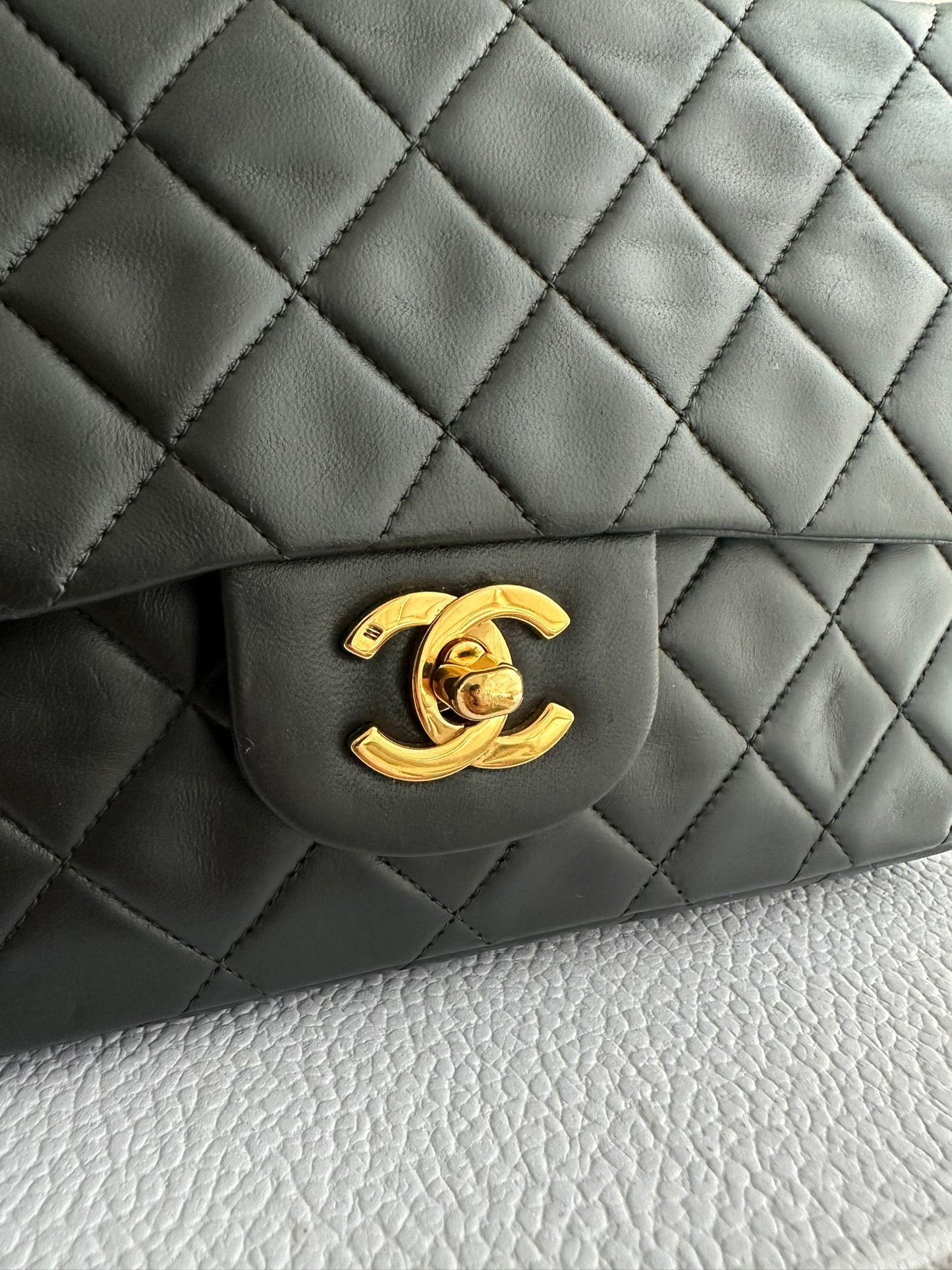 Chanel Vintage Small Classic Flap Black Lambskin