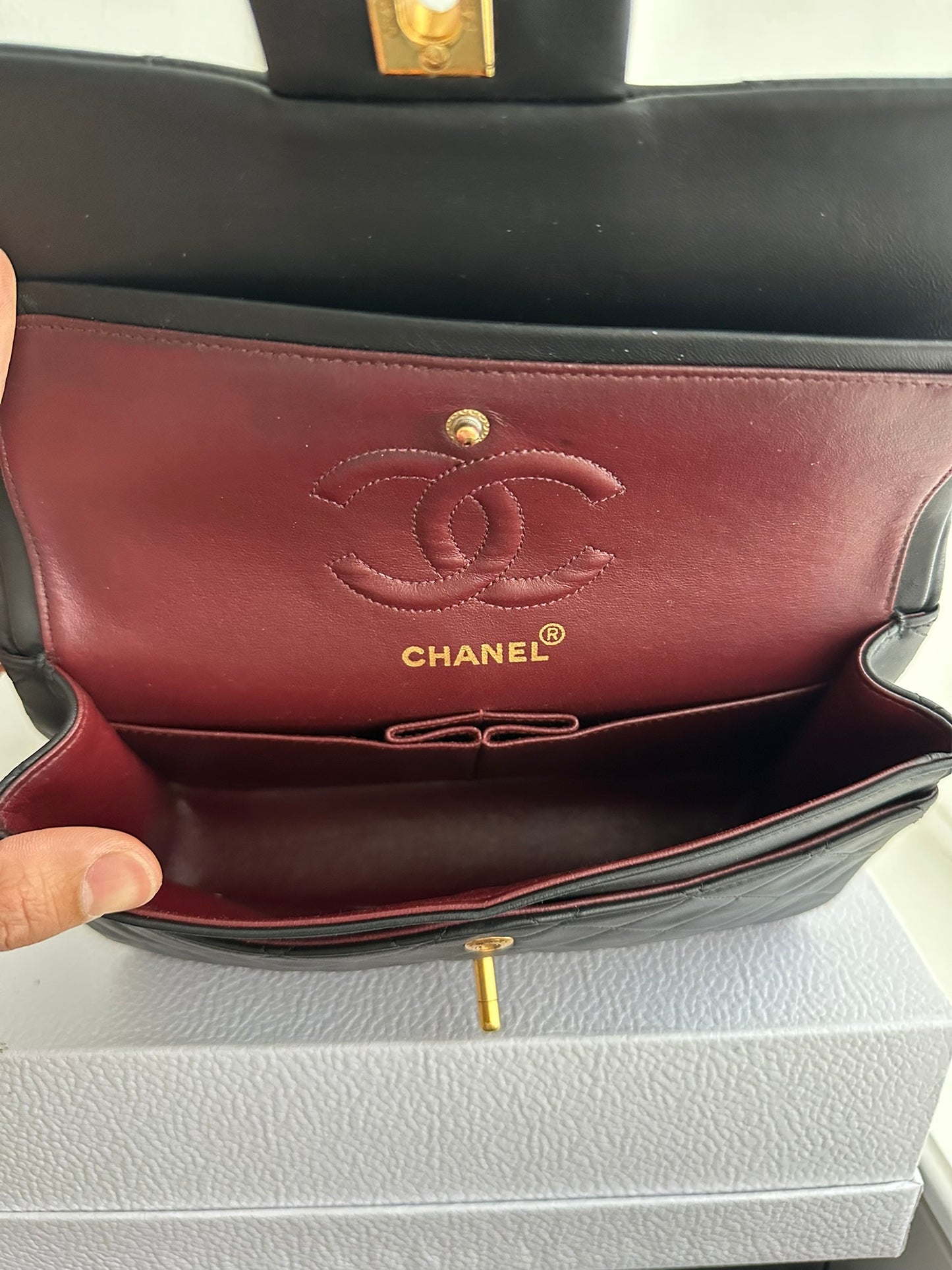 Chanel Vintage Small Classic Flap Black Lambskin