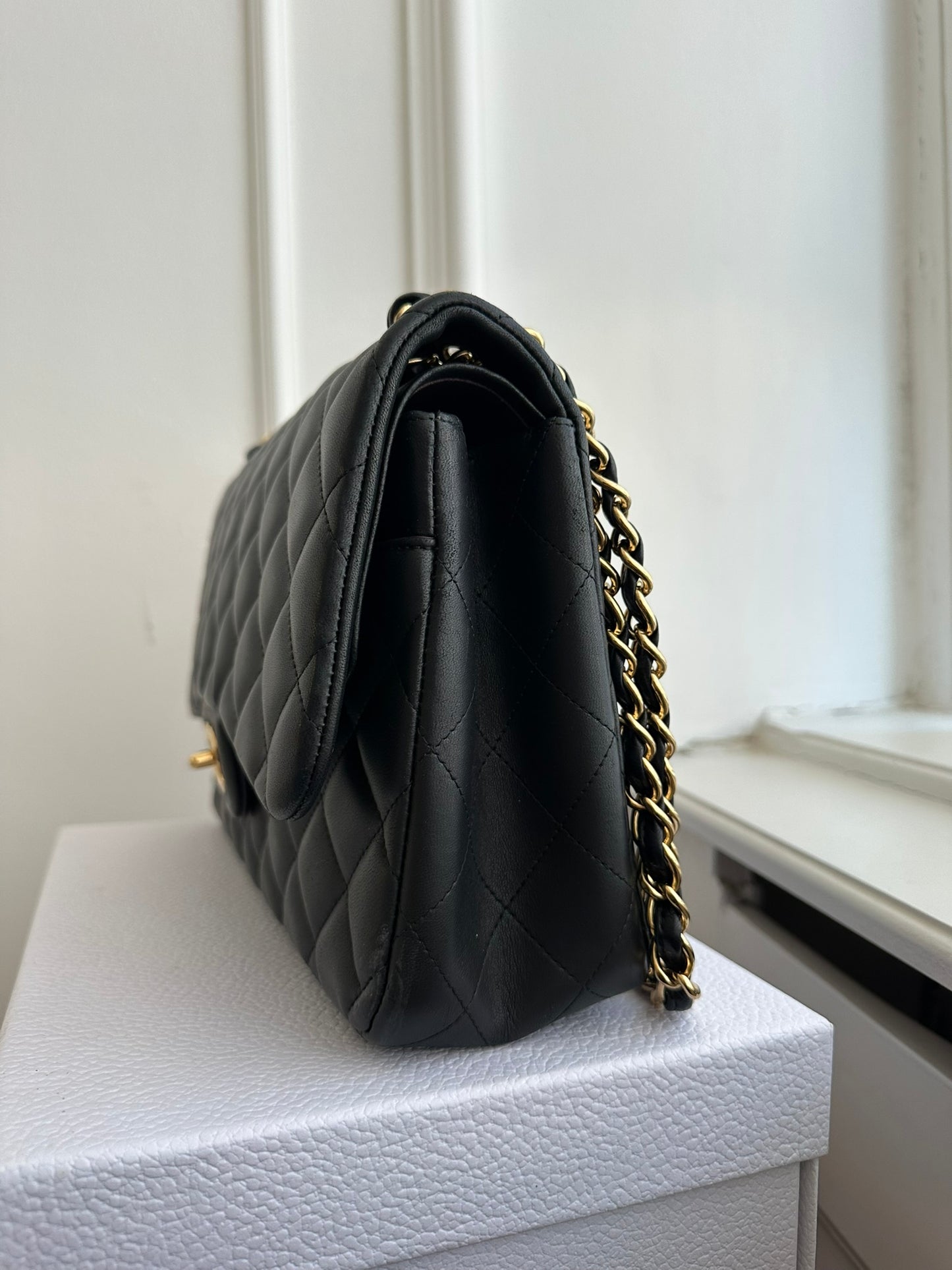 Chanel Classic Flap Jumbo Lambskin Shoulder Bag