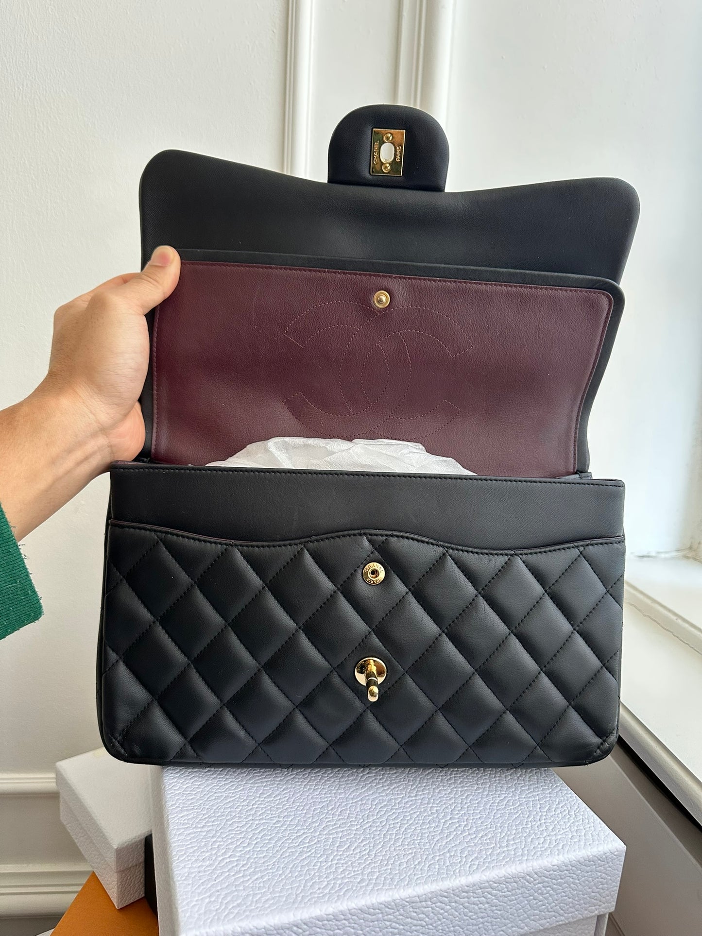 Chanel Classic Flap Jumbo Lambskin Shoulder Bag