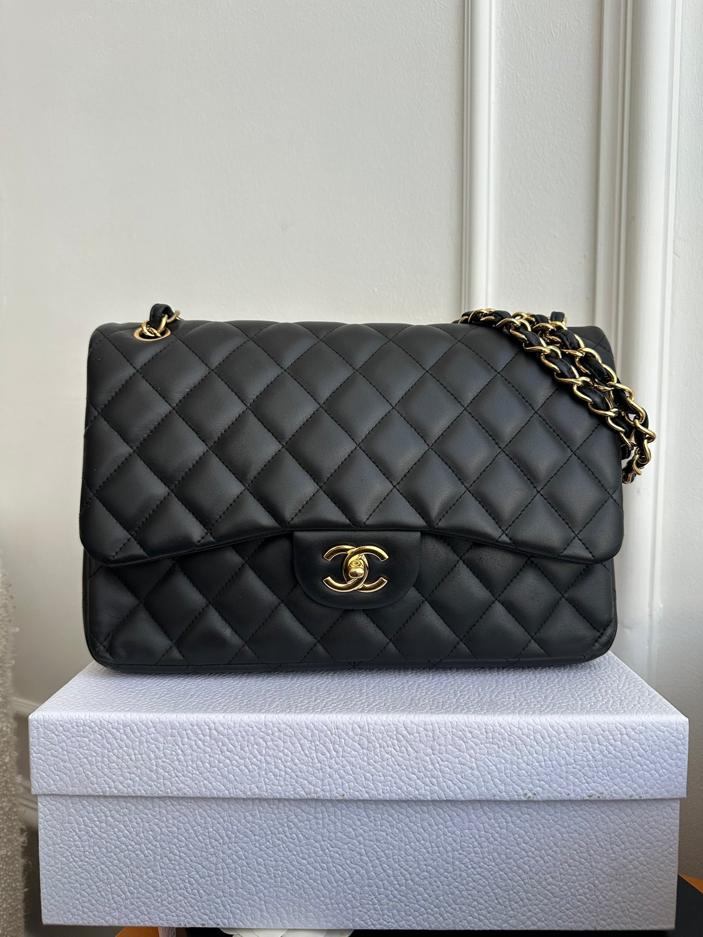 Chanel Classic Flap Jumbo Lambskin Shoulder Bag
