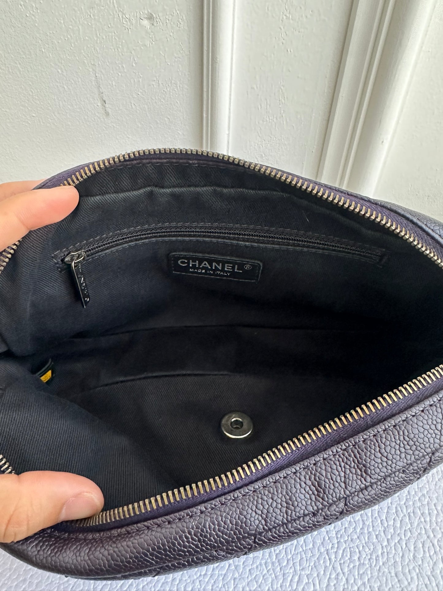 Chanel Easy Flap Bag Medium Caviar Purple