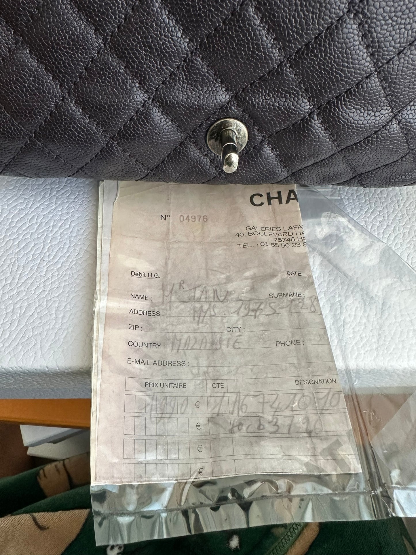 Chanel Easy Flap Bag Medium Caviar Purple