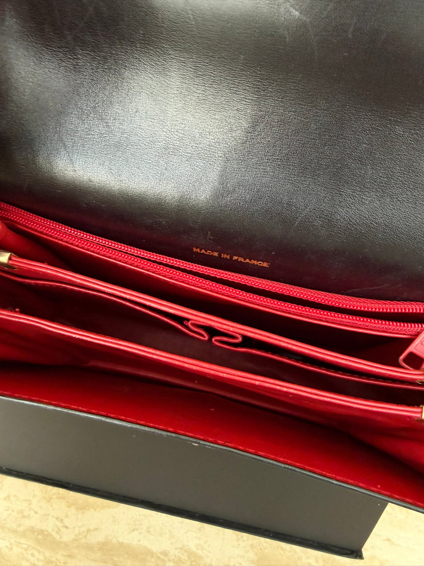 Céline Vintage Leather Shoulder Bag Black