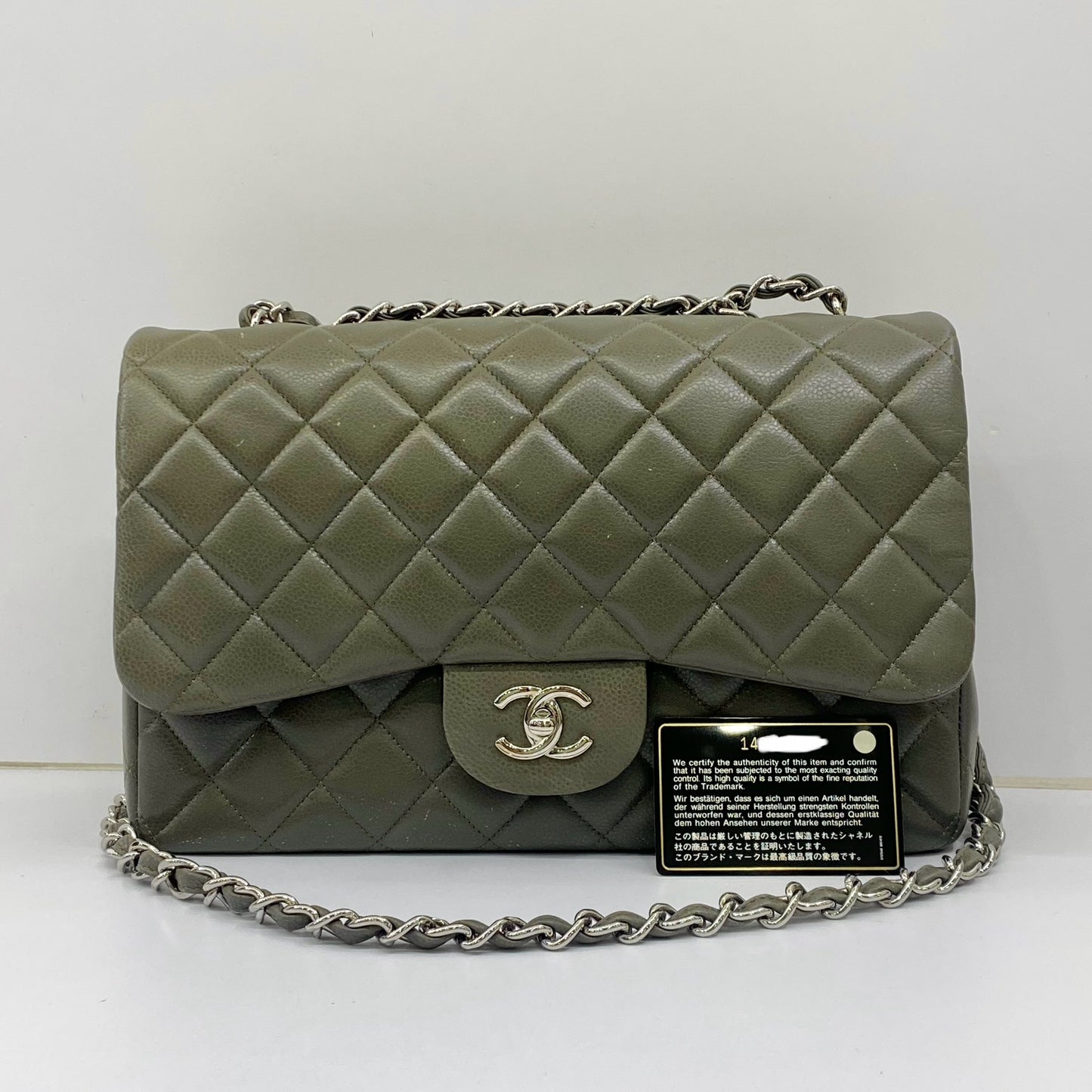 Chanel Classic Flap Jumbo Single Flap Caviar