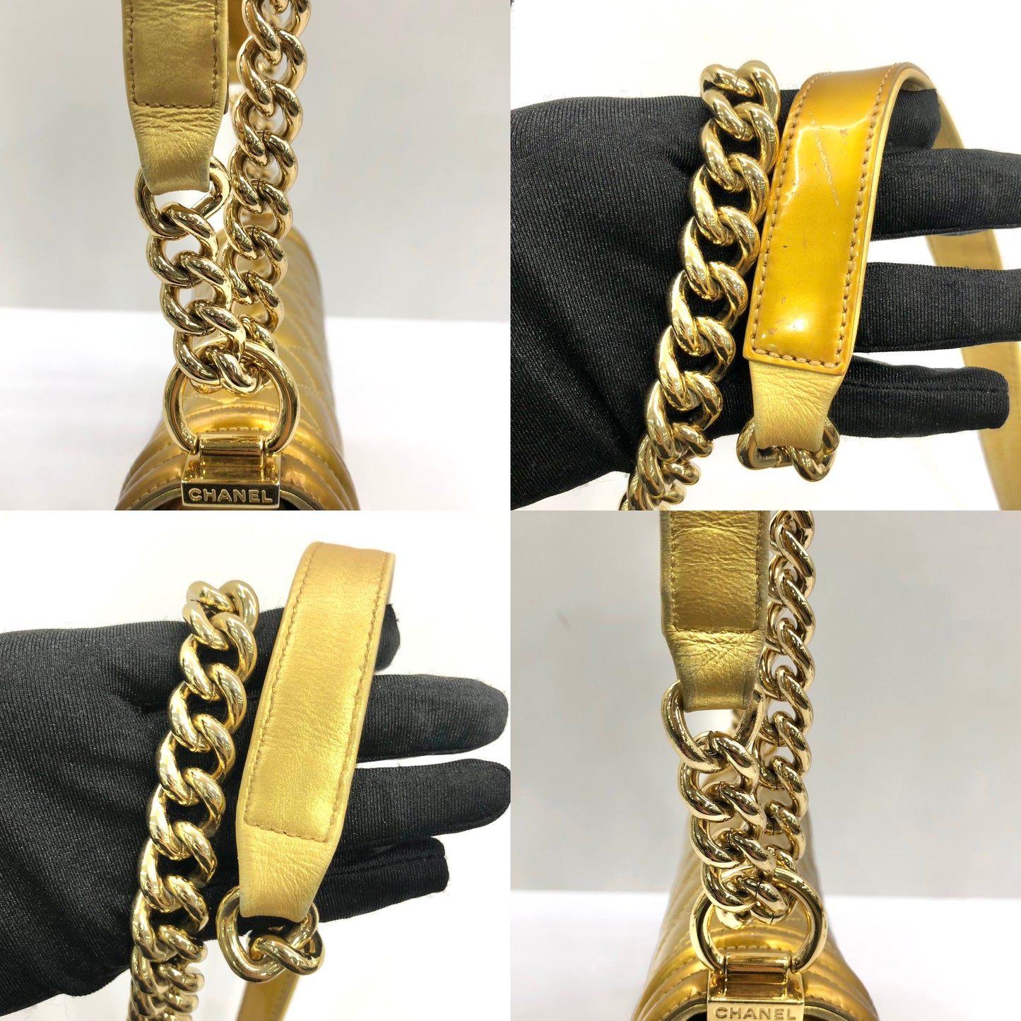 Chanel Boy Bag Medium Gold Lambskin