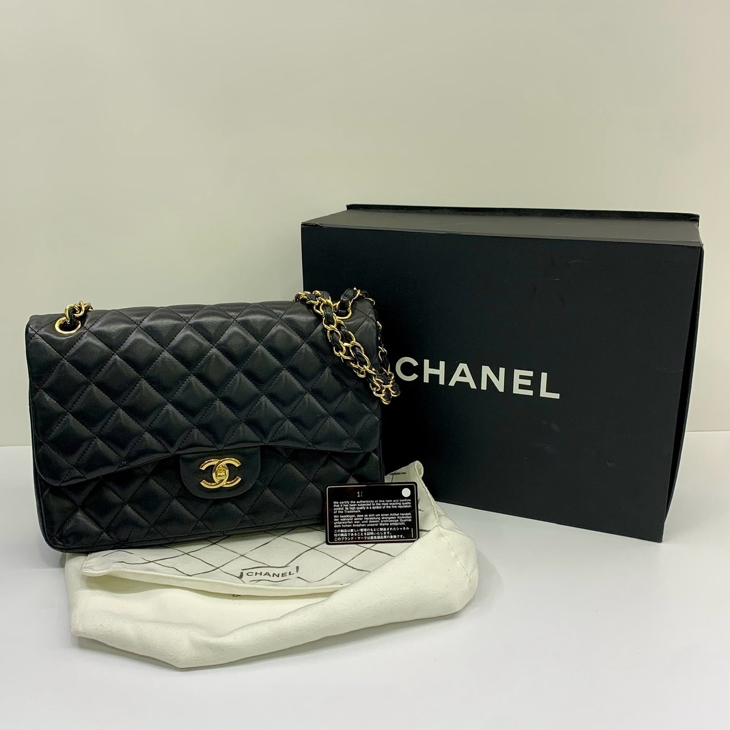 Chanel Classic Flap Jumbo Lambskin Shoulder Bag