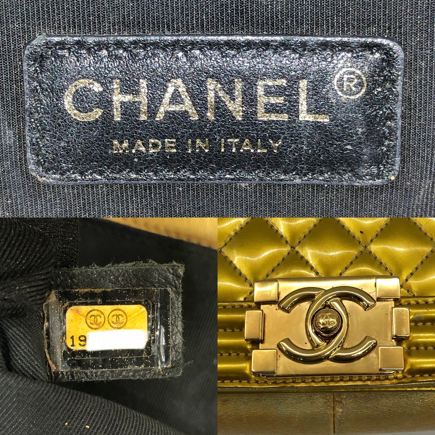 Chanel Boy Bag Medium Gold Lambskin