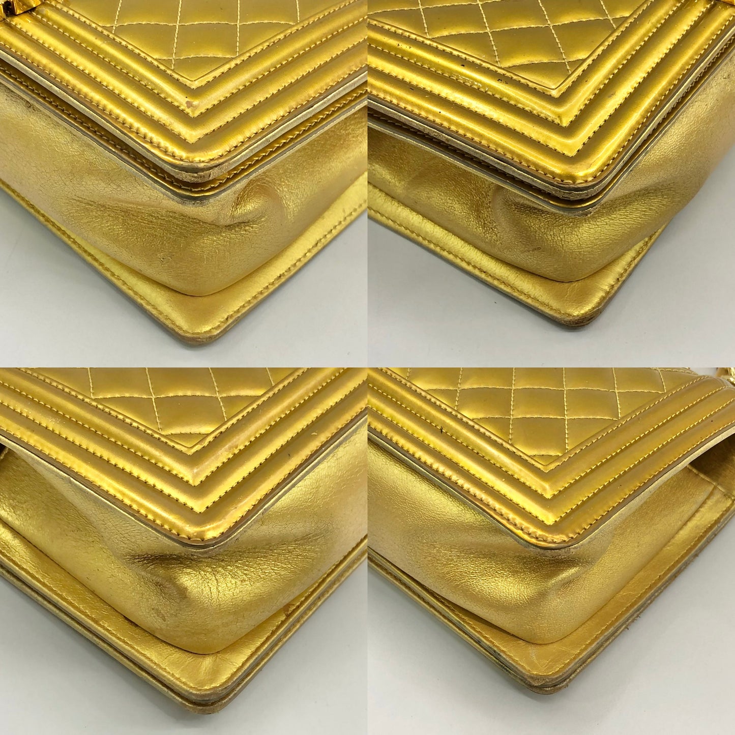 Chanel Boy Bag Medium Gold Lambskin