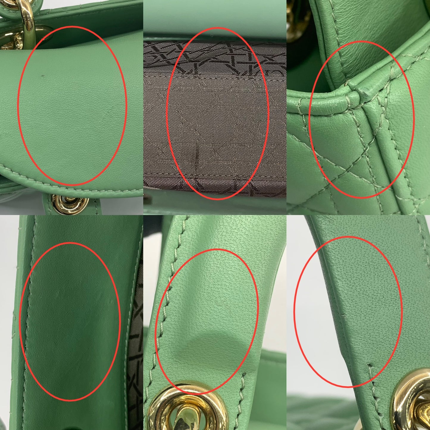 Dior Lady ABC Small Cannage Lambskin Bag Avocado Green