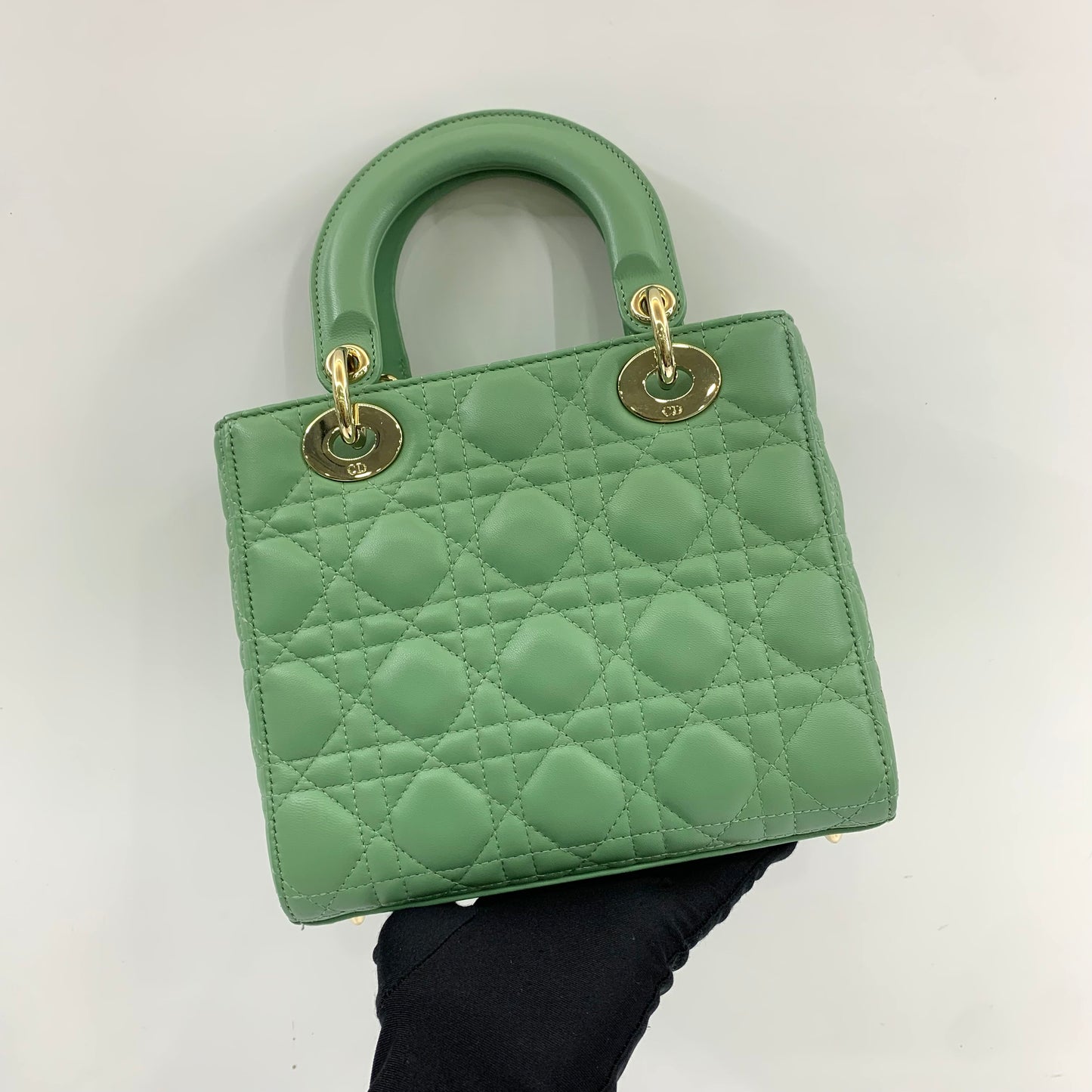 Dior Lady ABC Small Cannage Lambskin Bag Avocado Green