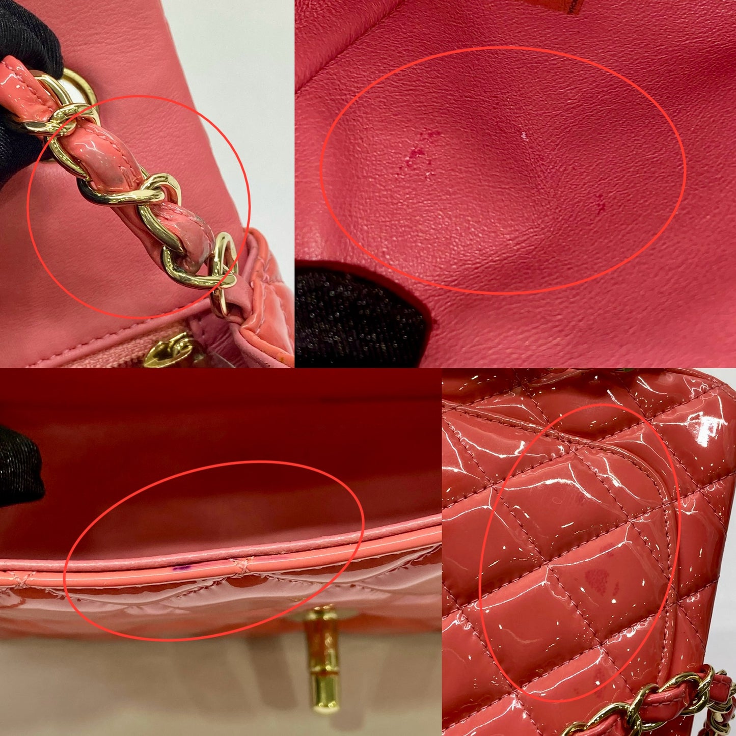 Chanel Mini Rectangle Matelassé Patent Shoulder Bag