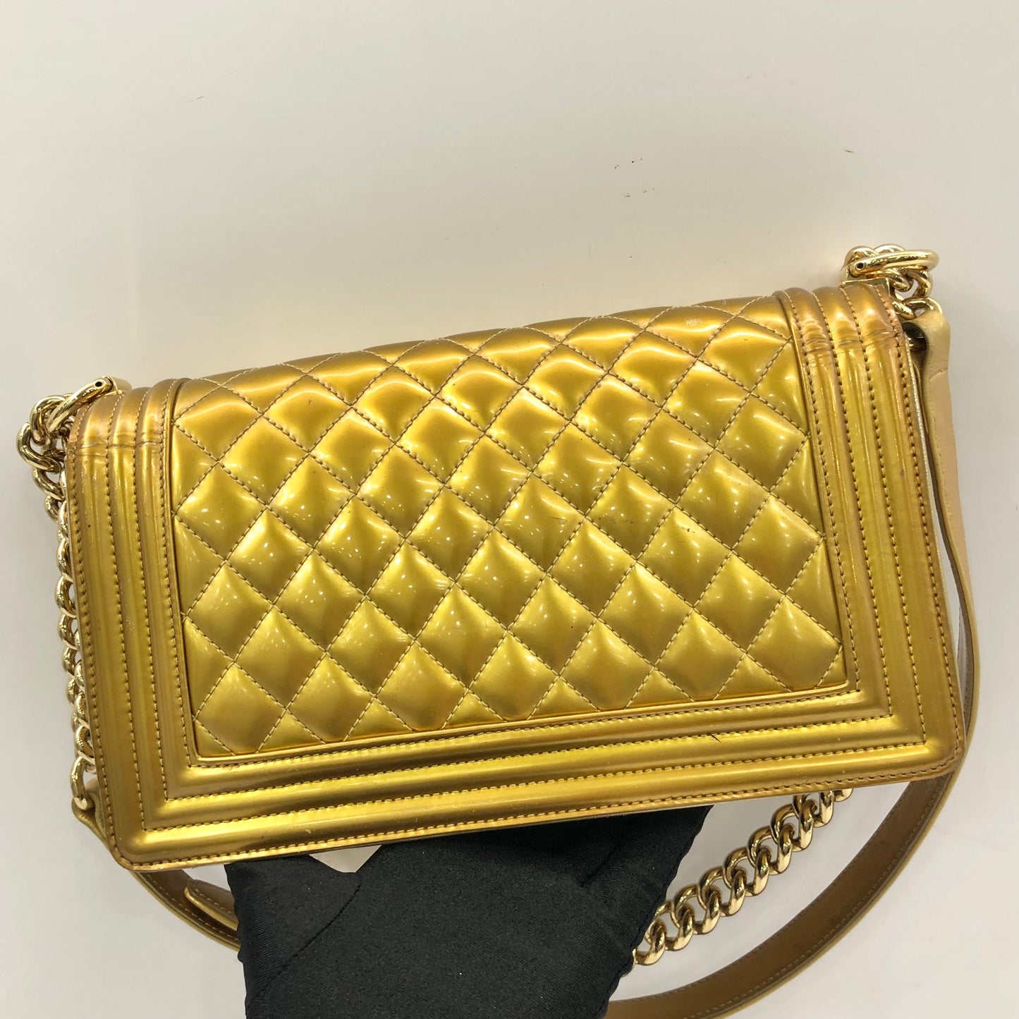 Chanel Boy Bag Medium Gold Lambskin