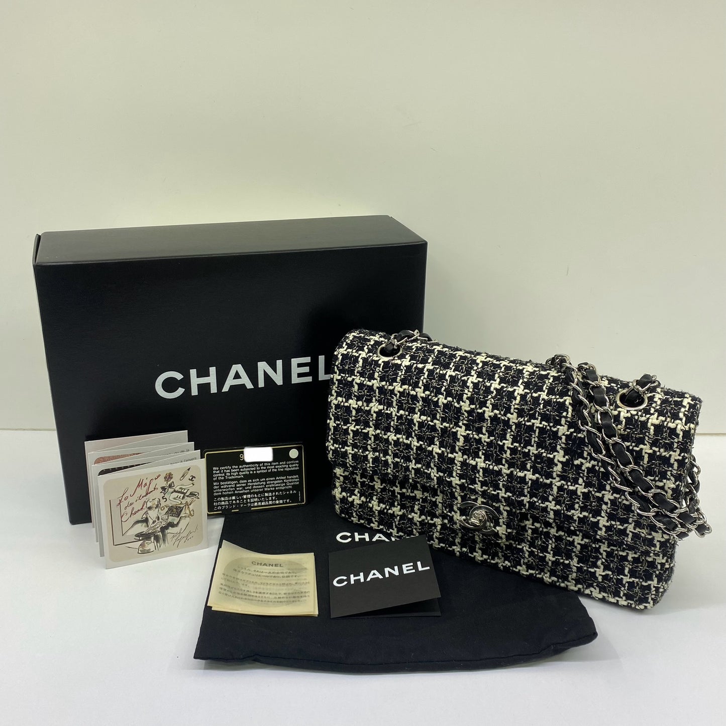 Chanel Classic Flap Tweed Medium Shoulder Bag