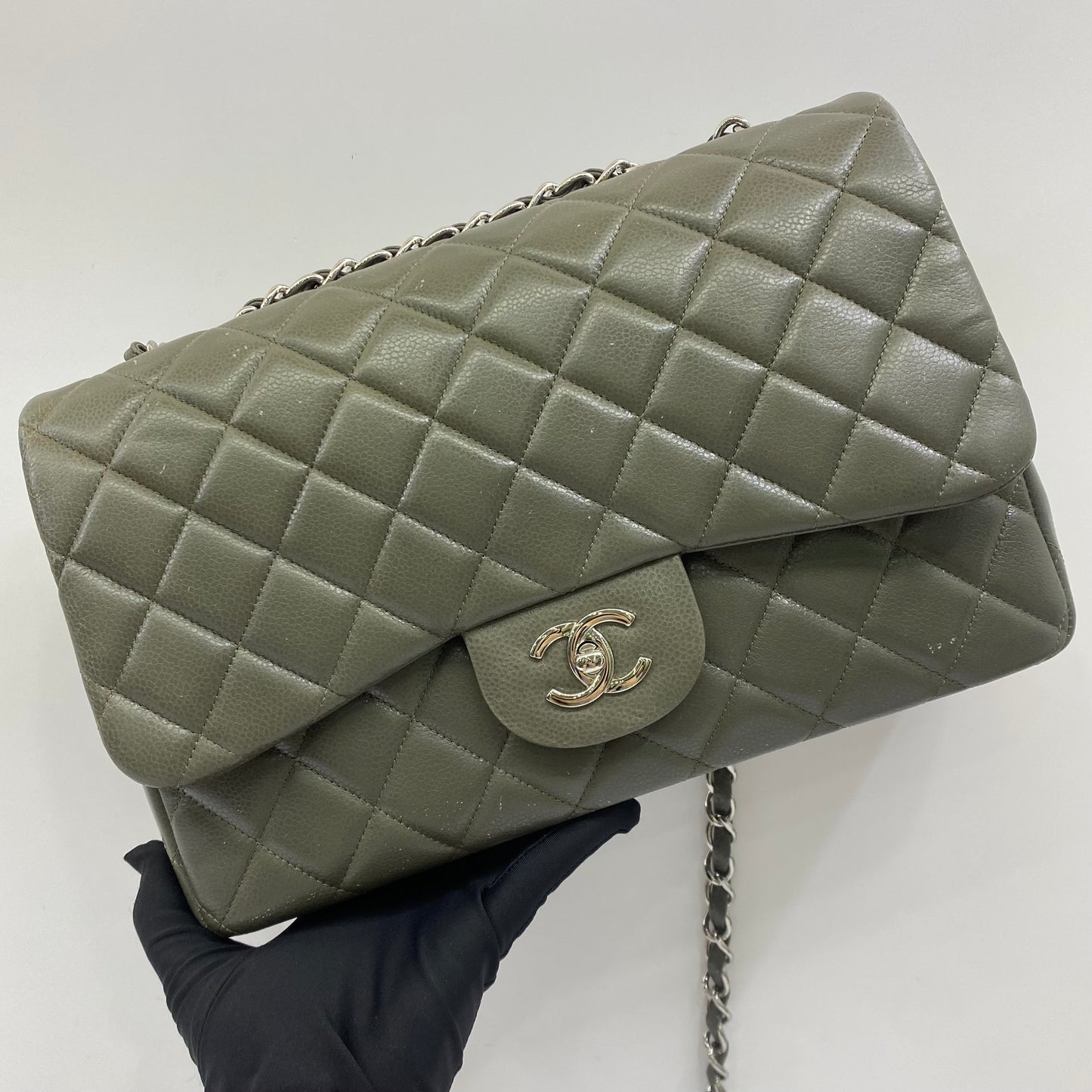Chanel Classic Flap Jumbo Single Flap Caviar