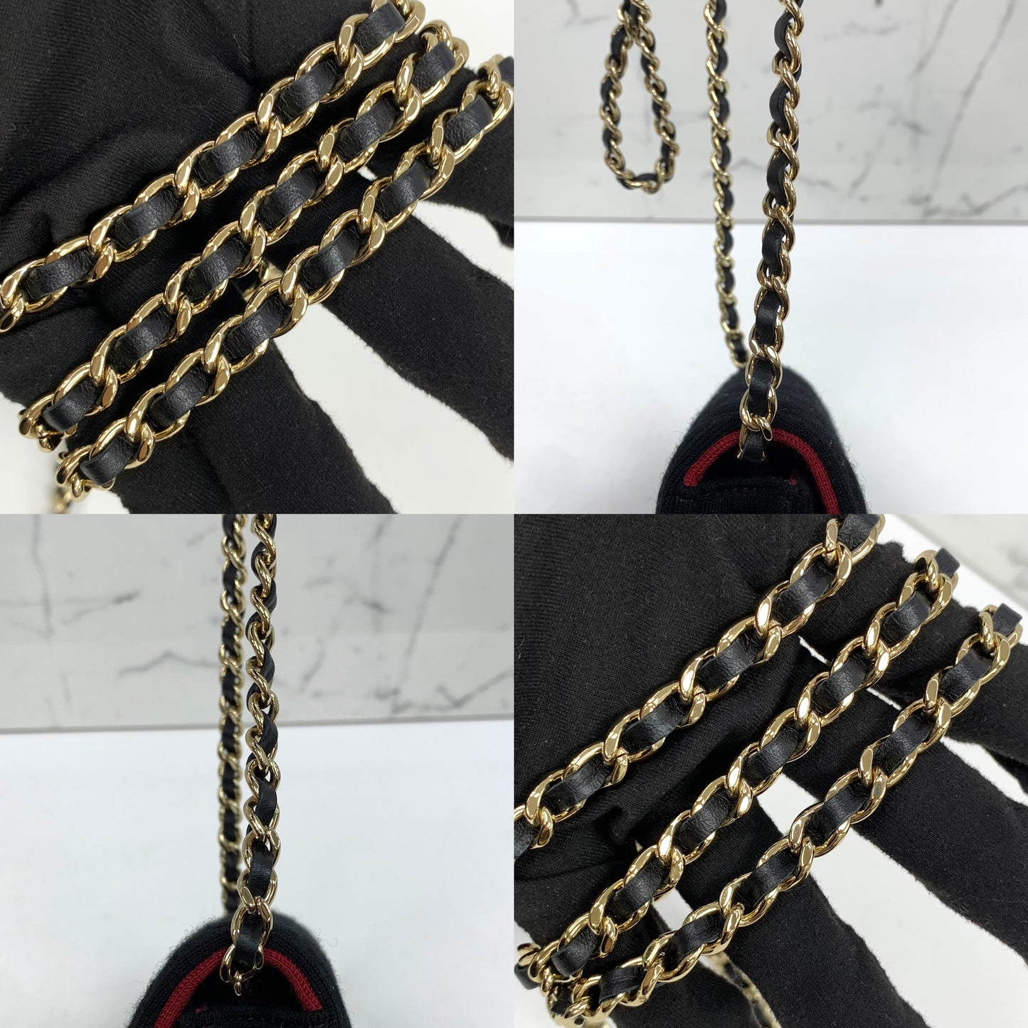 Chanel Black Cotton / Jersey Mini Clutch on Chain Novelty Bag RFID