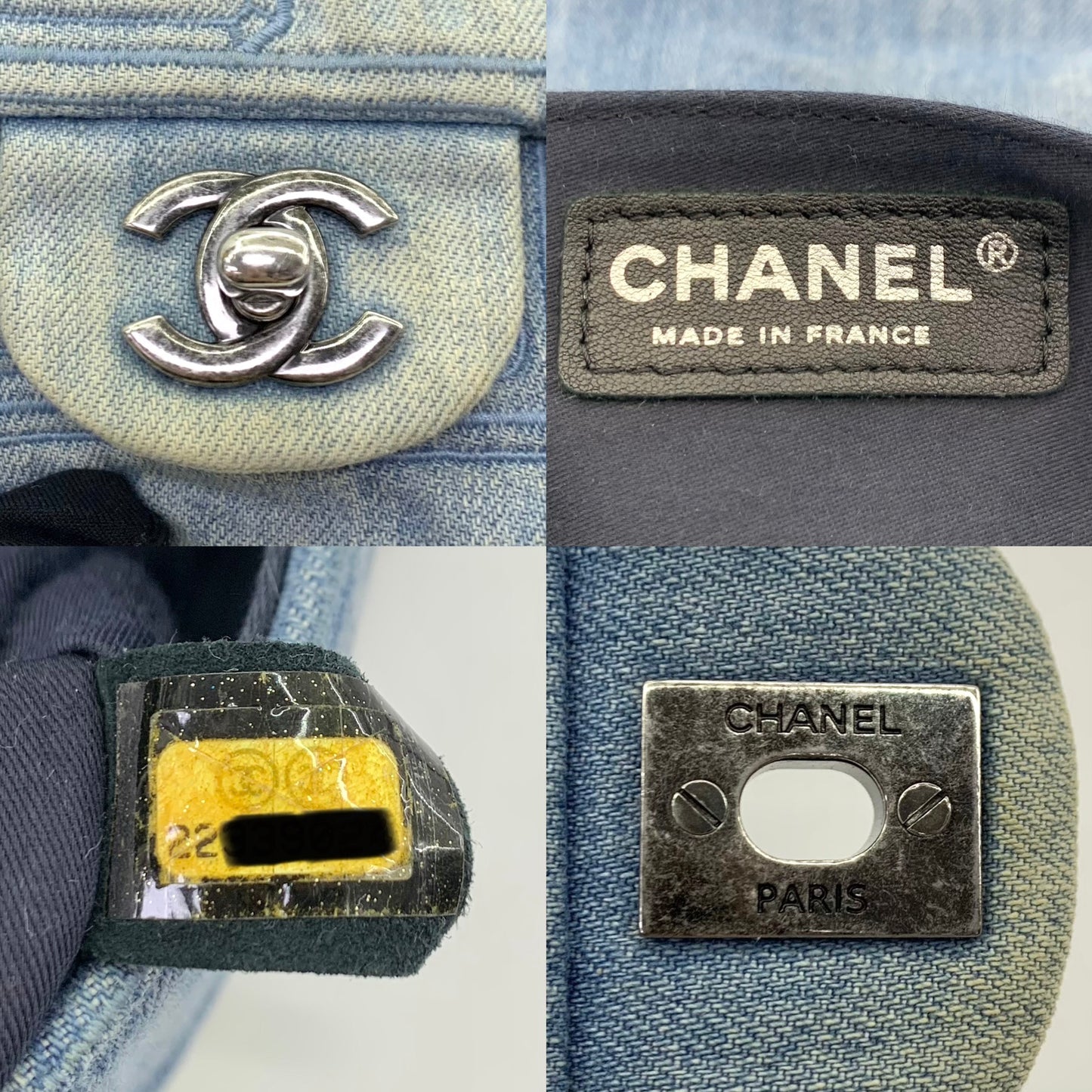Chanel Denim Perfume Embroidered Classic Flap Bag