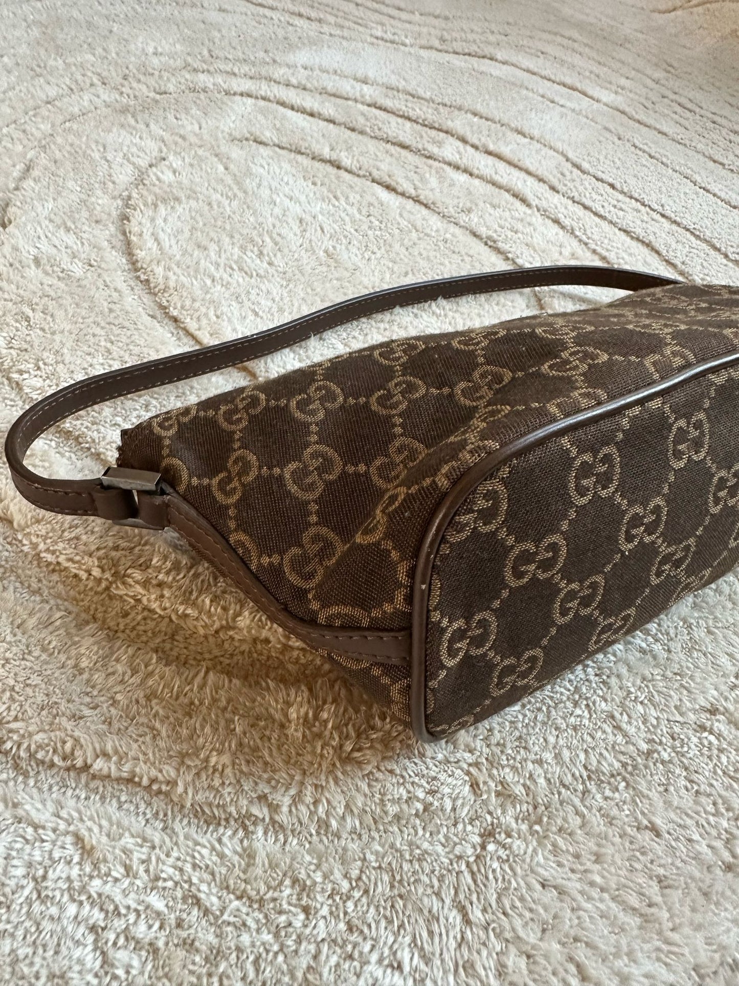 GUCCI Cloth Mini Bag Dark Brown