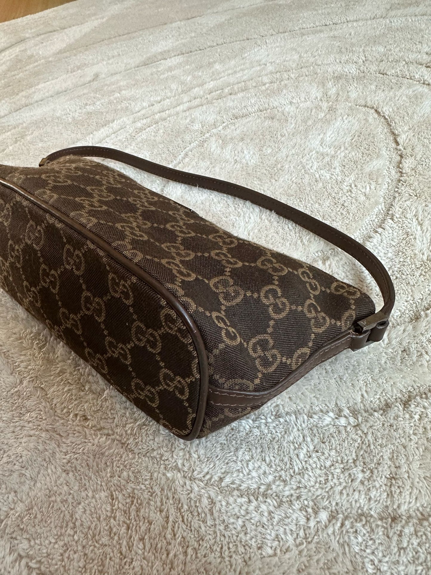 GUCCI Cloth Mini Bag Dark Brown