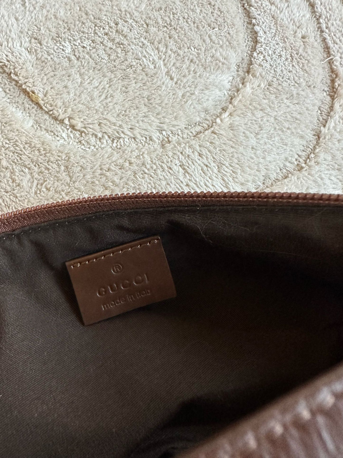 GUCCI Cloth Mini Bag Dark Brown