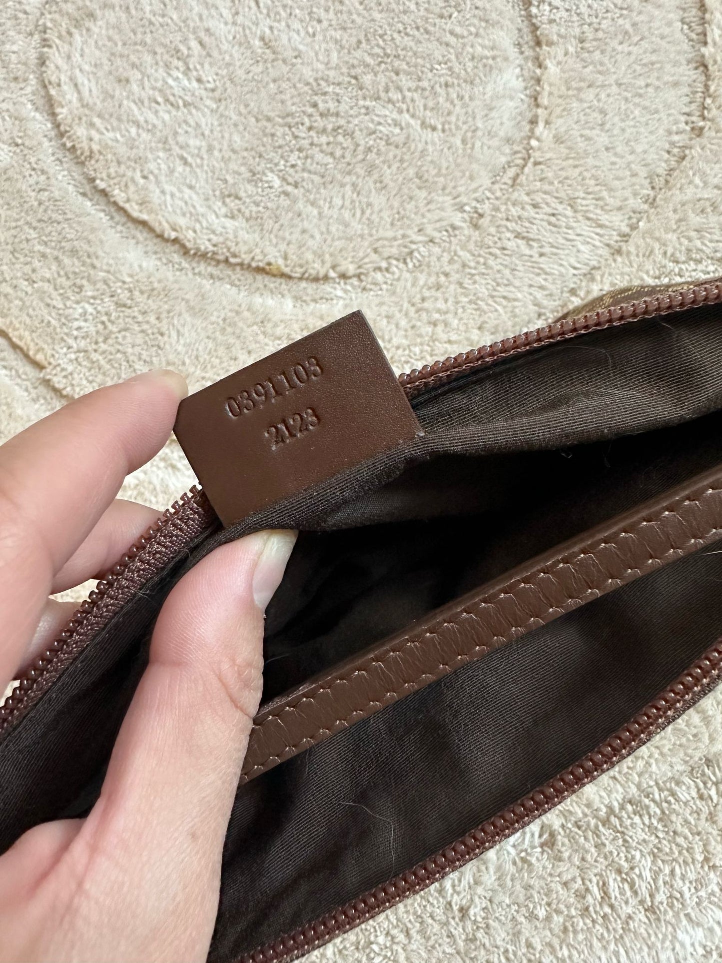 GUCCI Cloth Mini Bag Dark Brown