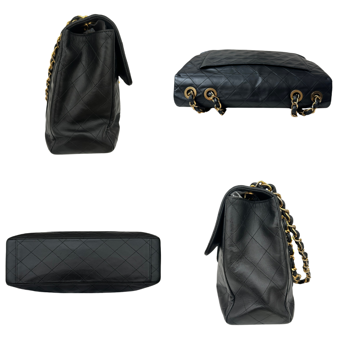 Chanel Matelassé Deca 34 Classic Flap Shoulder Bag