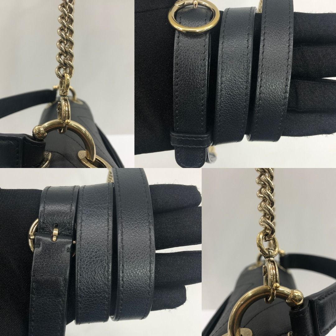 Chanel Chevron Chic Top Handle Flap Black Calfskin Shoulder Bag