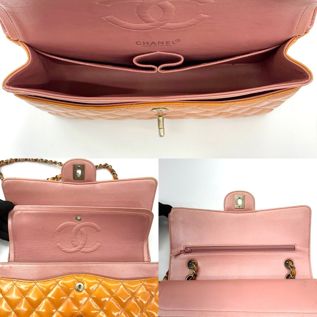 Chanel Patent Double Flap Shoulder Bag