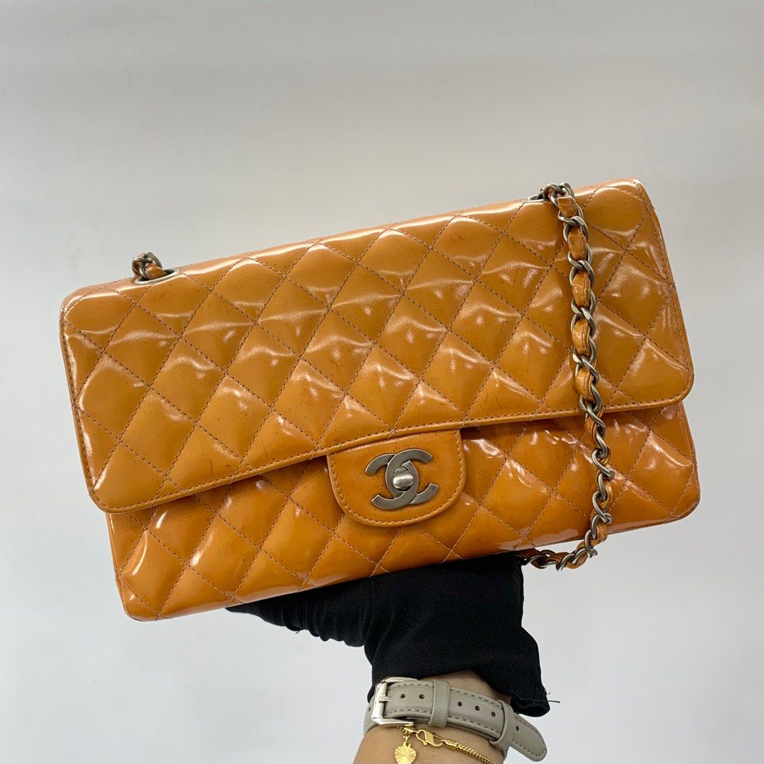 Chanel Patent Double Flap Shoulder Bag