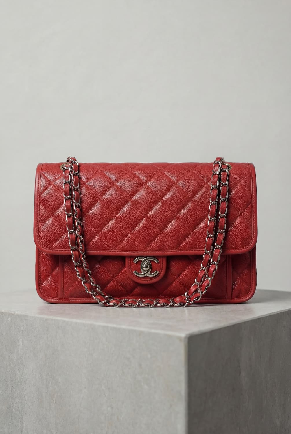 Chanel Up In The Air Flap Bag Red Caviar
