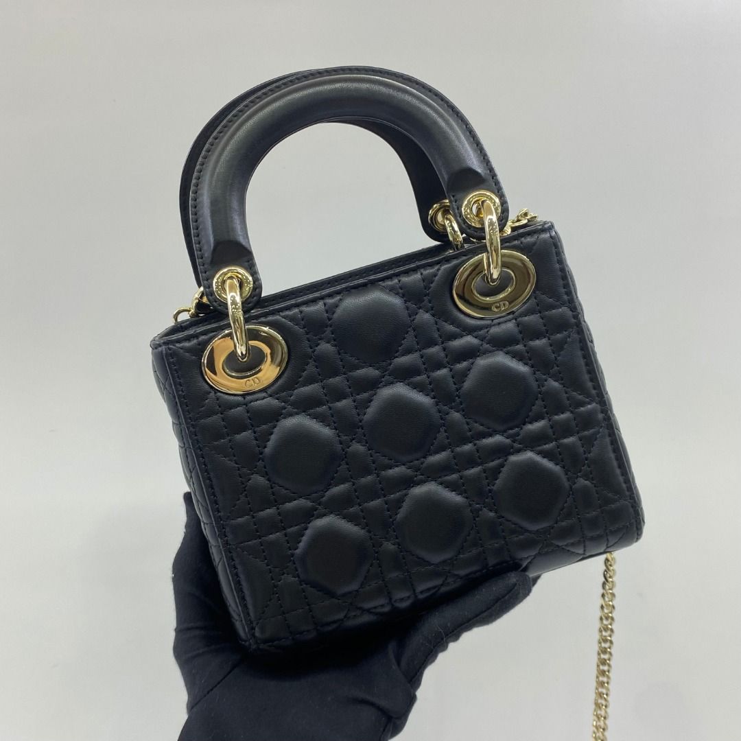 Dior Lady Dior Mini Flap Black Lambskin