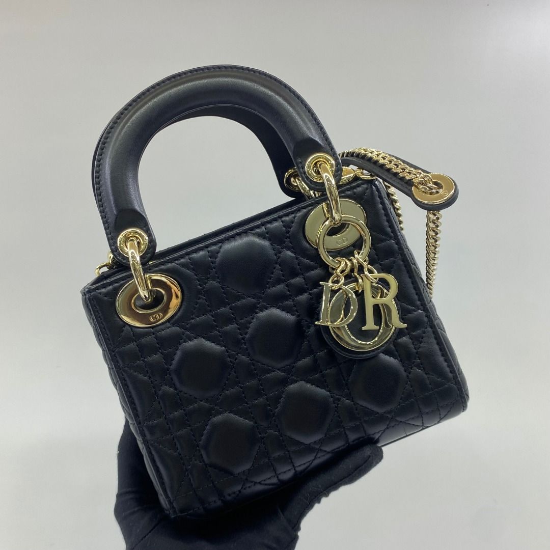 Dior Lady Dior Mini Flap Black Lambskin