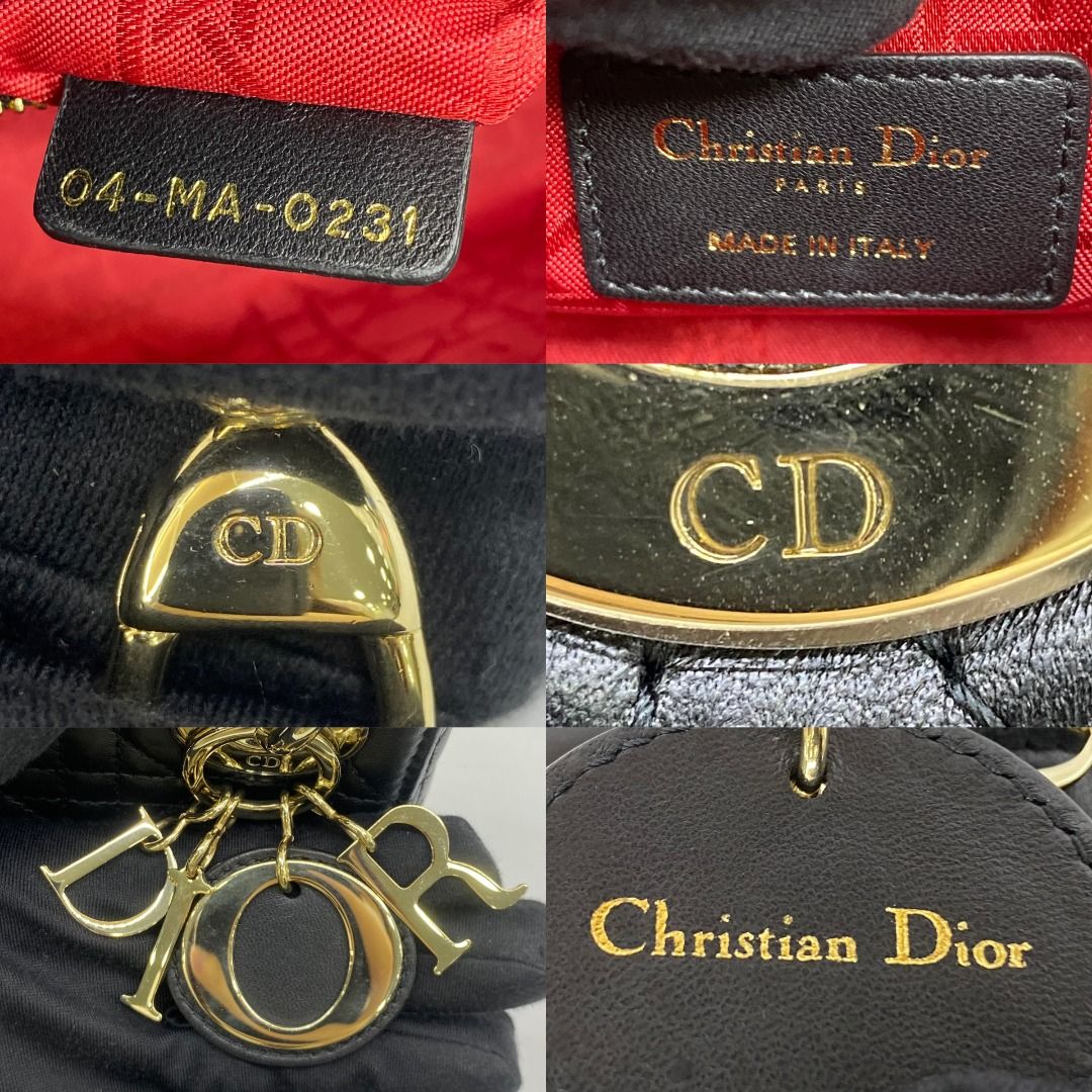 Dior Lady Dior Mini Flap Black Lambskin