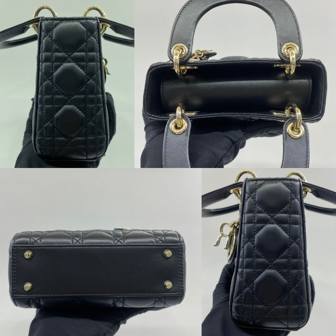 Dior Lady Dior Mini Flap Black Lambskin