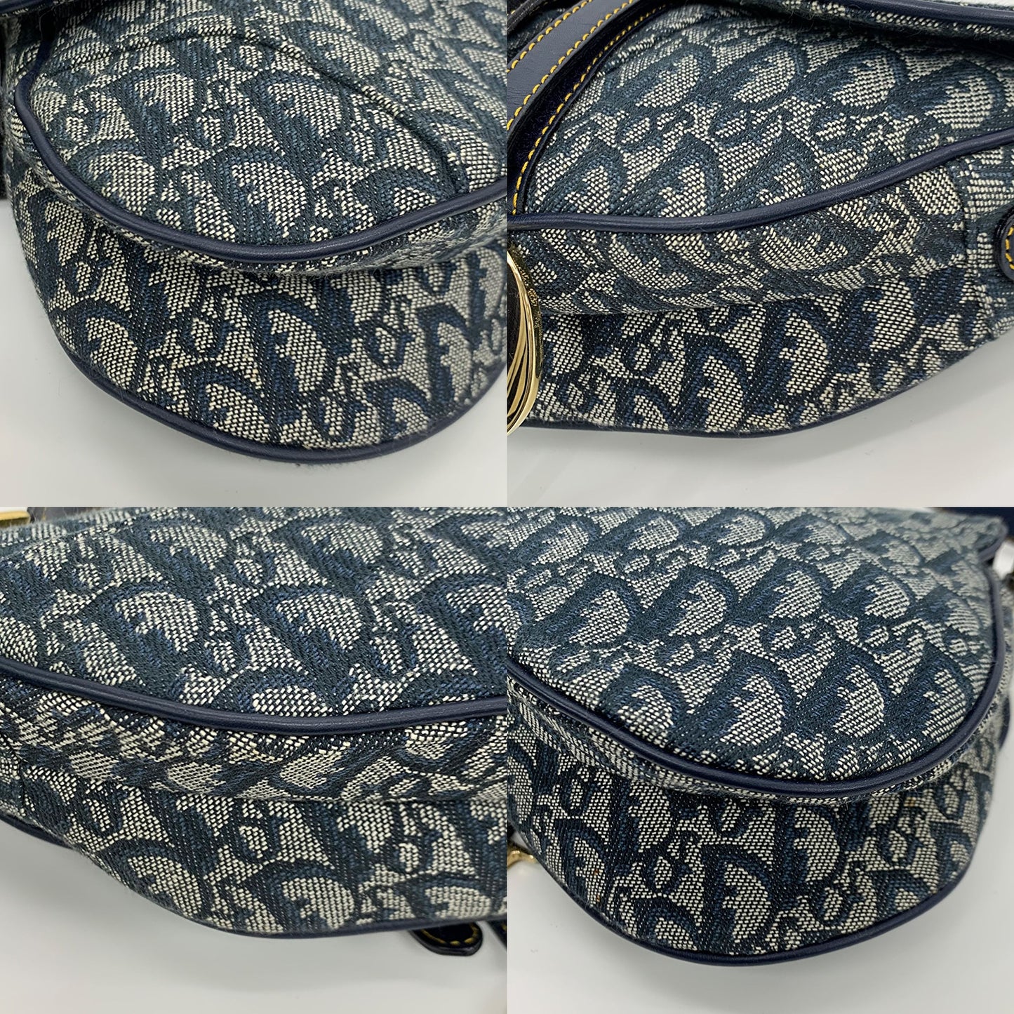 Dior Saddle Bag Medium Blue Oblique Canvas