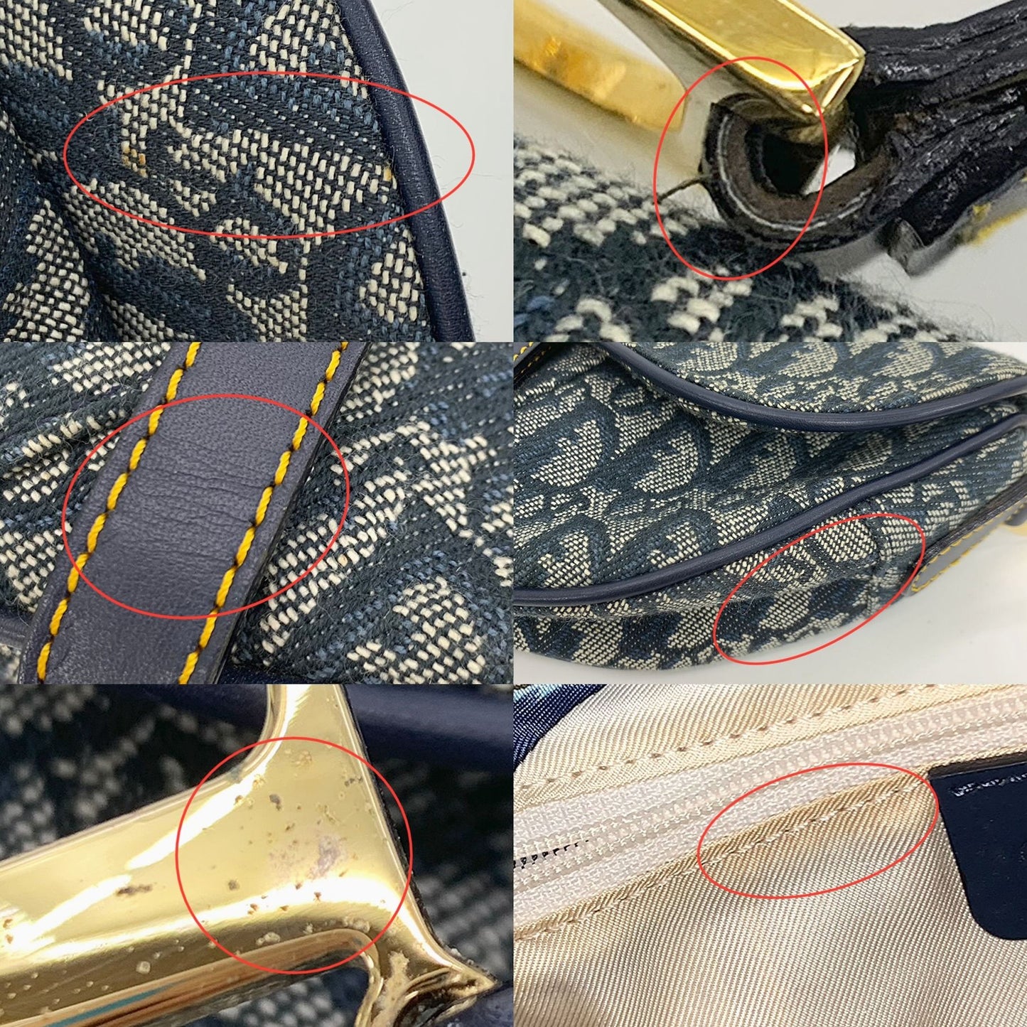 Dior Saddle Bag Medium Blue Oblique Canvas