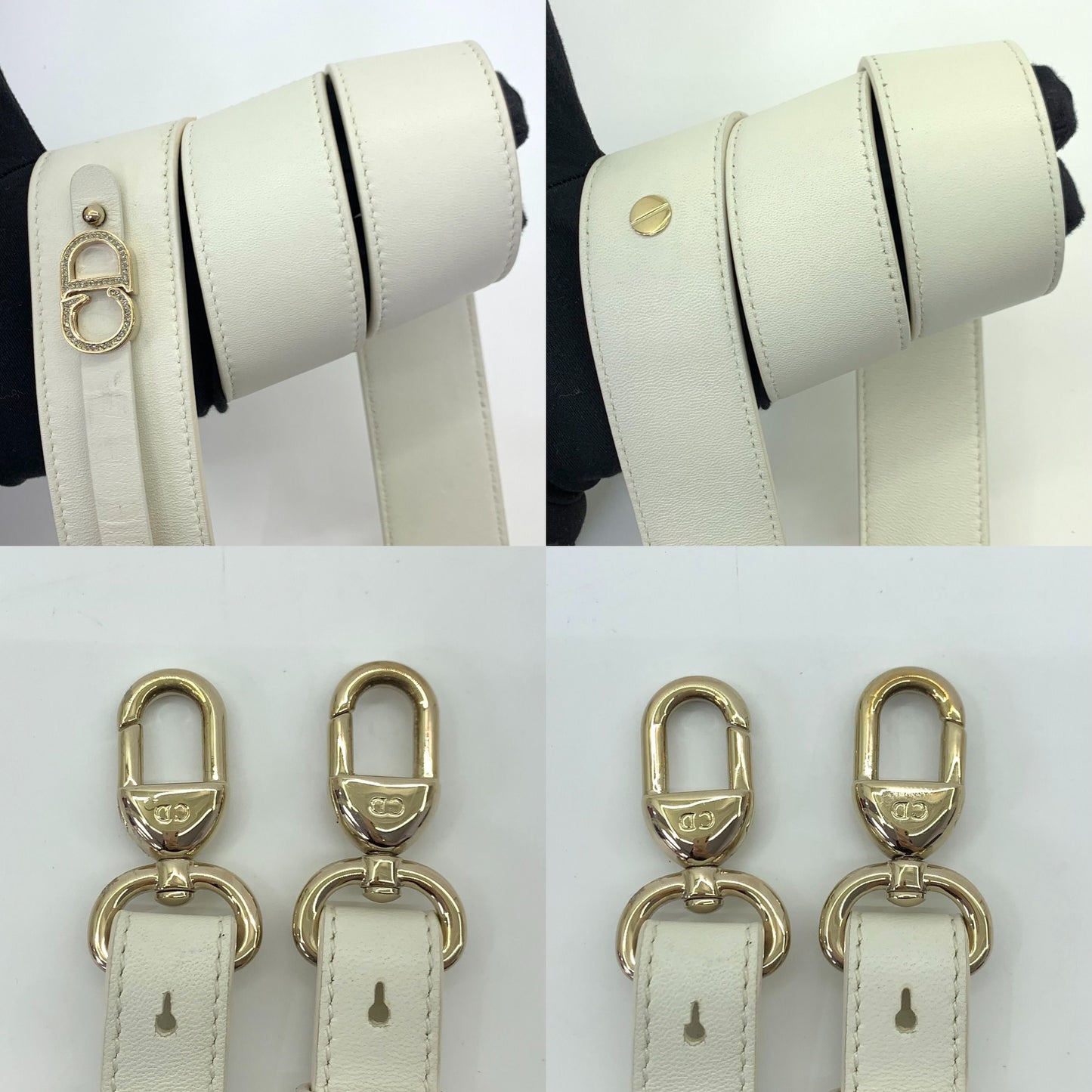 Dior Lady Small ABC White Lambskin Bag