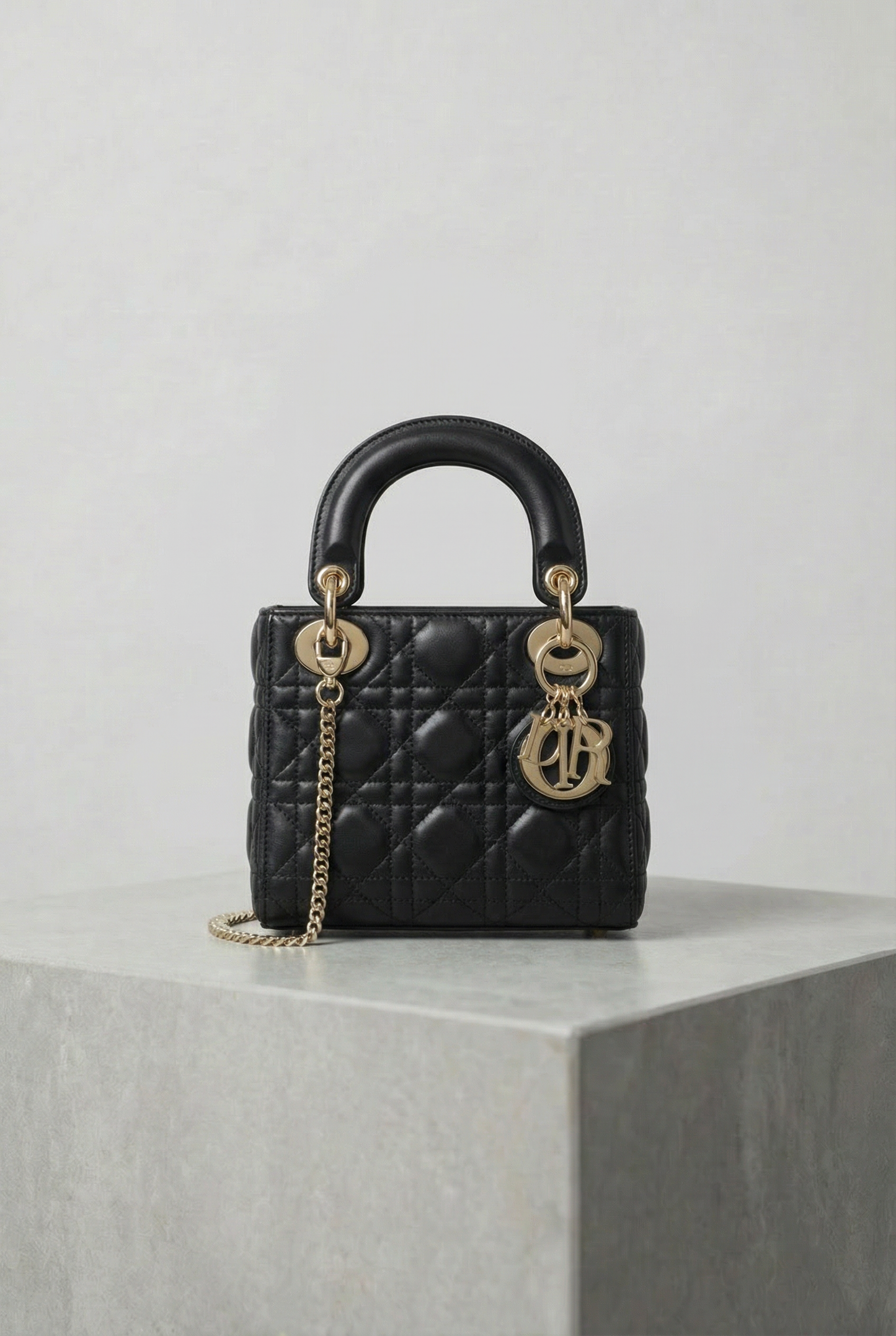 Dior Lady Dior Mini Flap Black Lambskin
